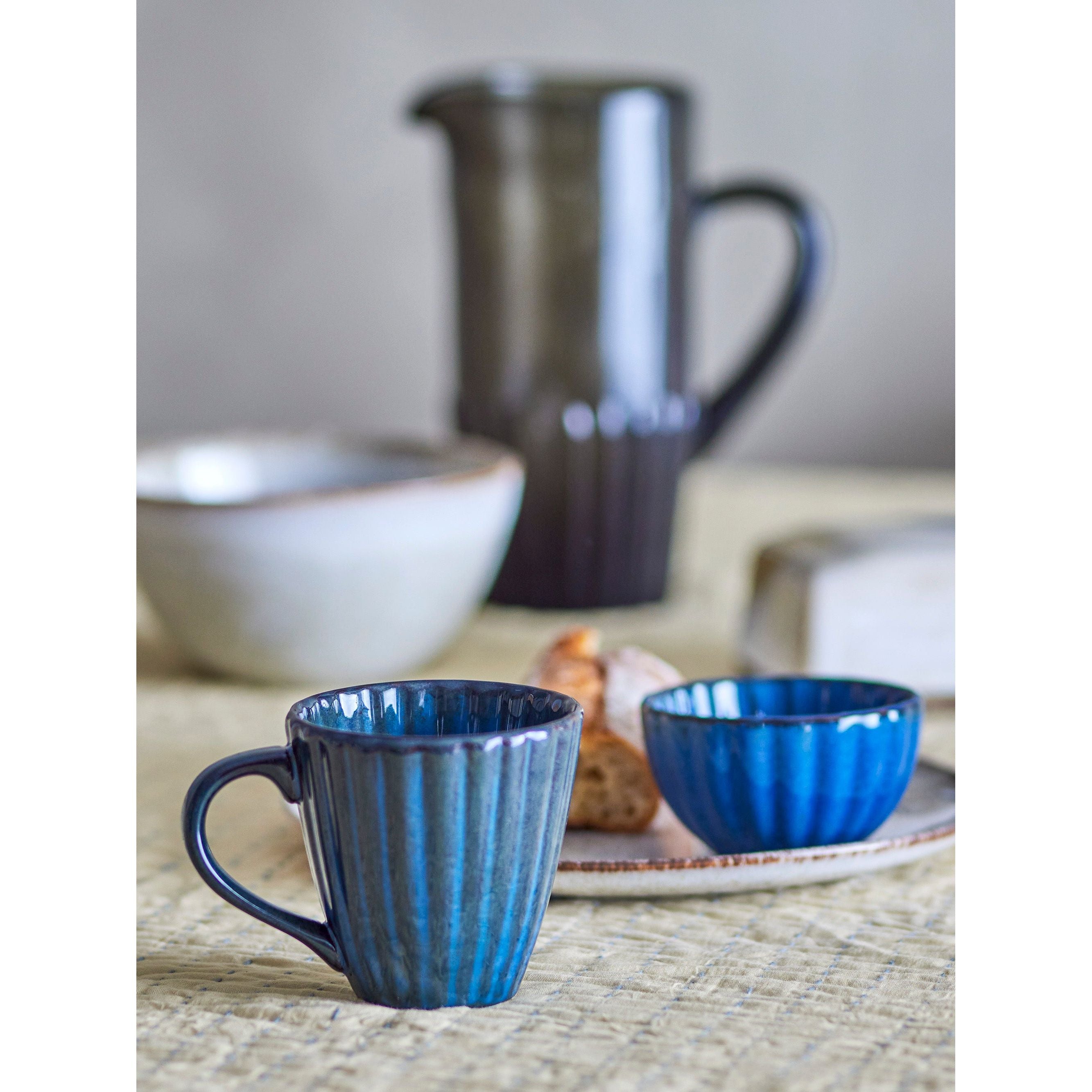 Bloomingville Latina Skål, Blå, Stengods