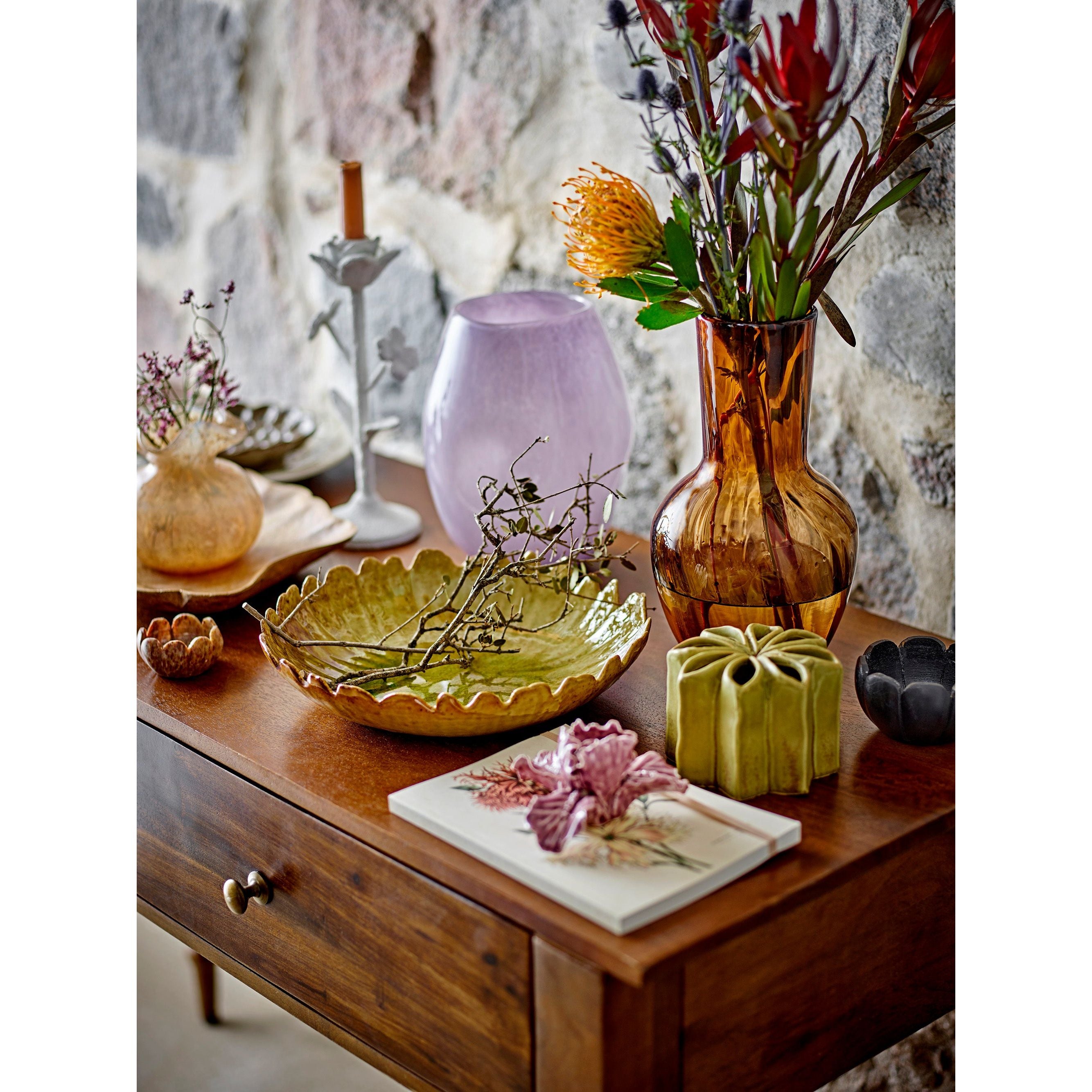 Creative Collection Saiqa Vas, Brun, Glas