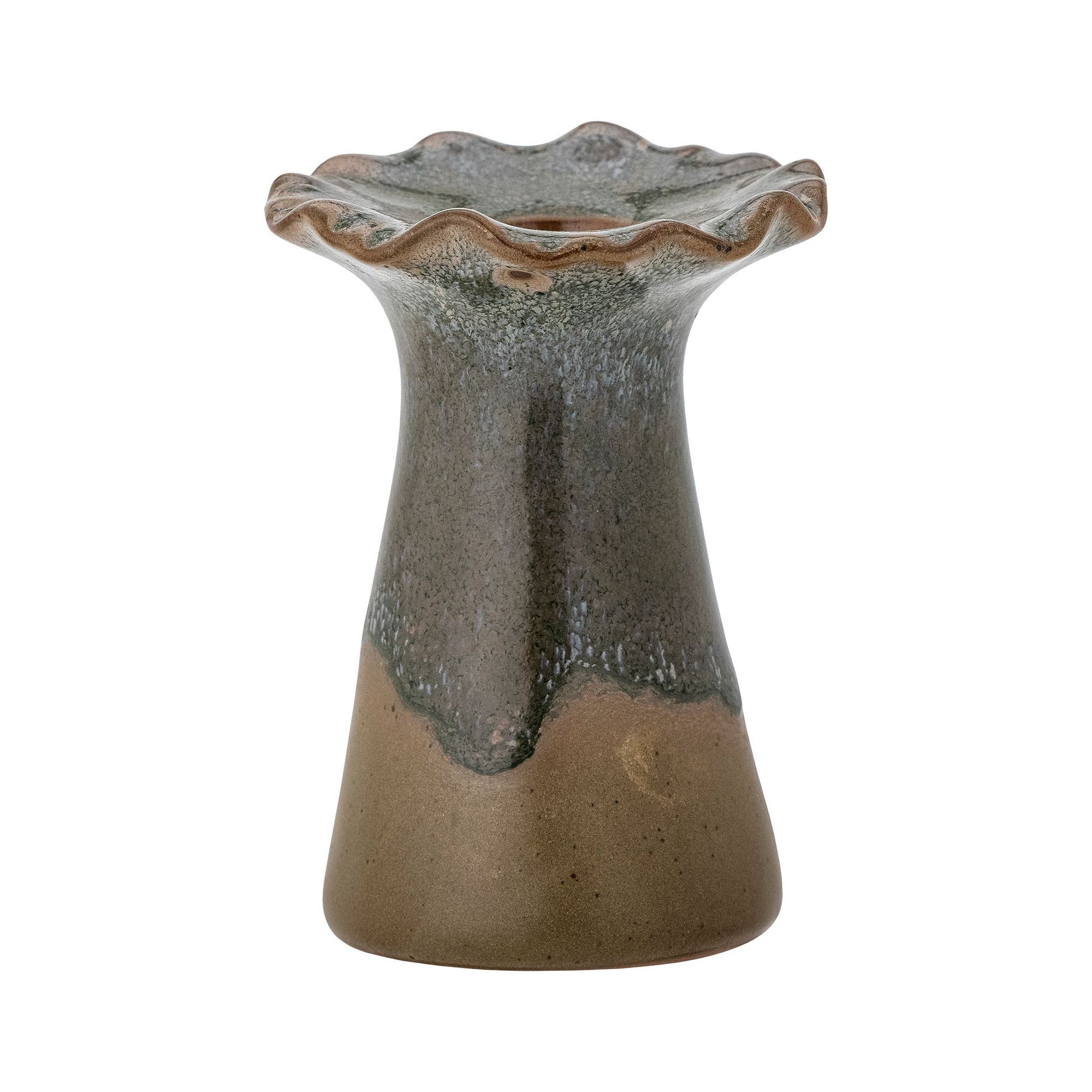 Creative Collection Akeem Ljusstake, Brun, Stengods