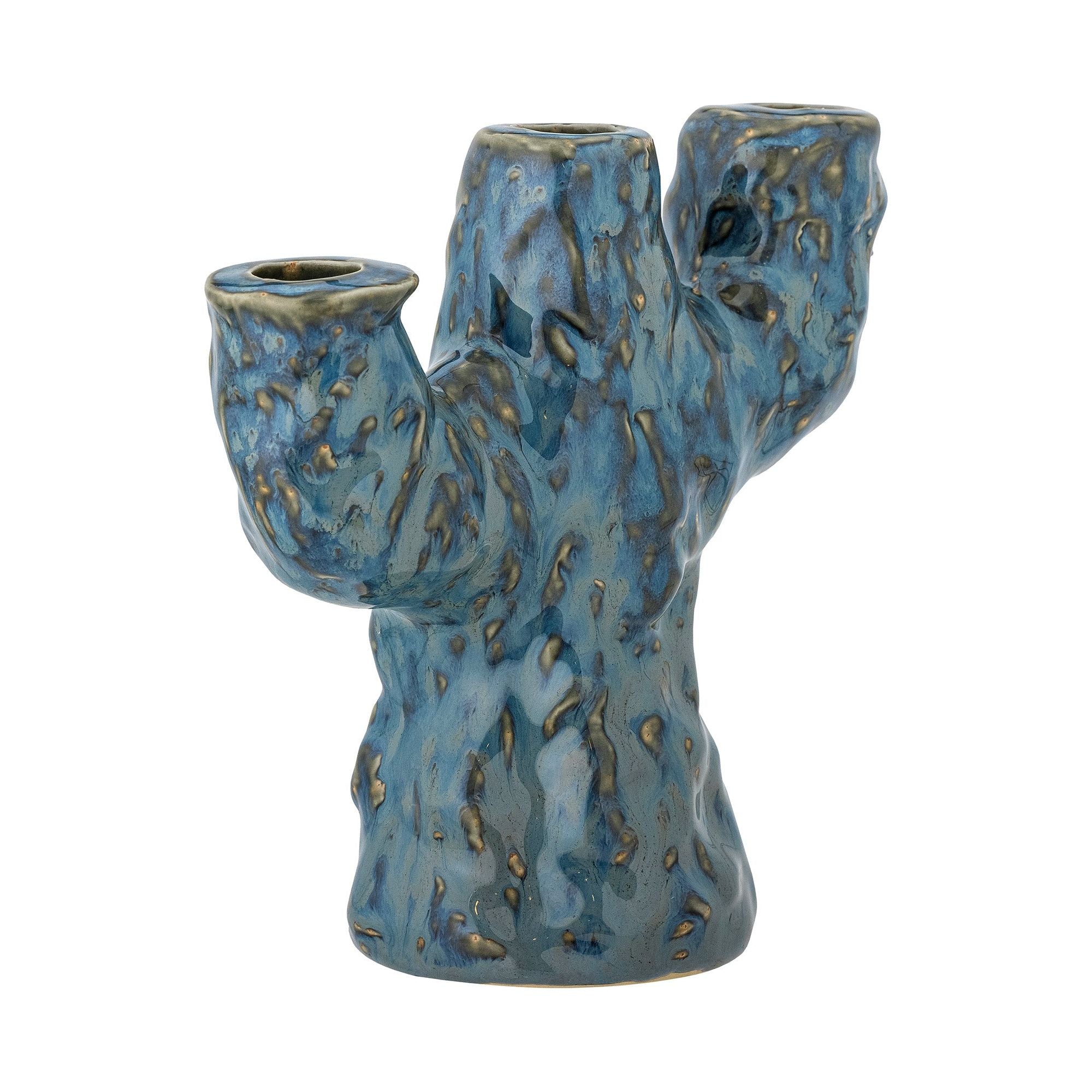 Creative Collection Tahoka Ljuslykta, Blå, Stengods