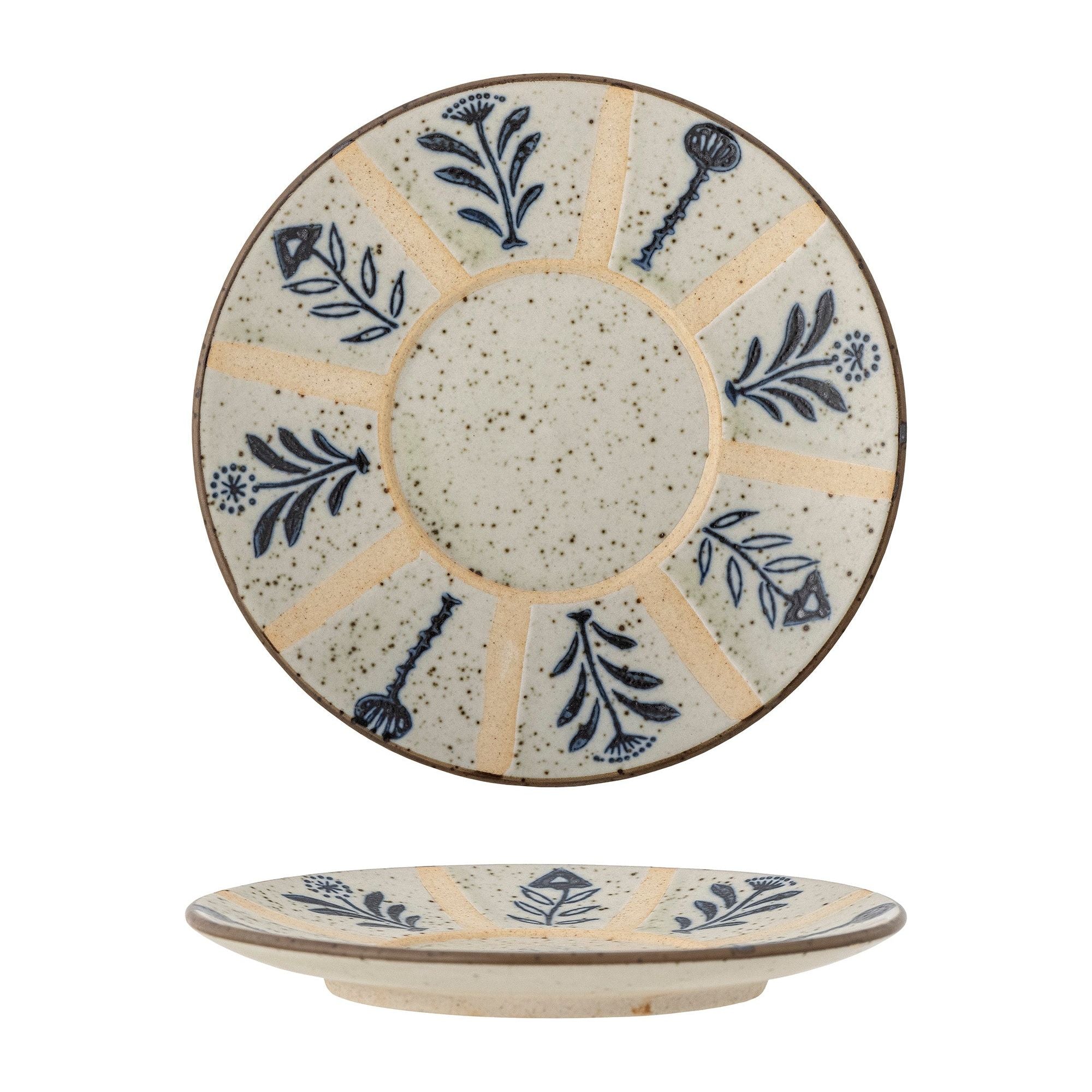 Creative Collection Leonie Tallrik, Blå, Stengods