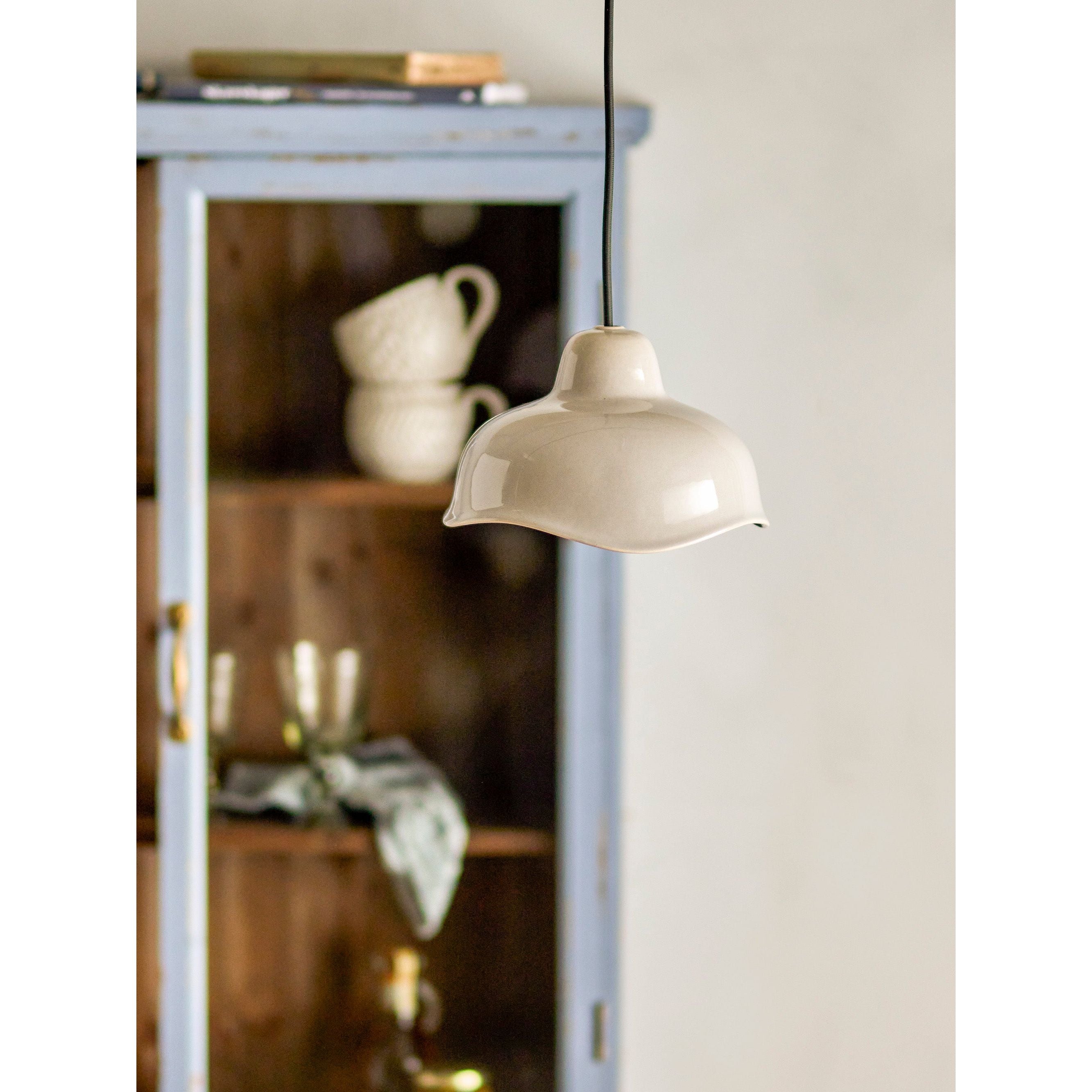 Creative Collection Garner Lampskärm, Grå, Stengods