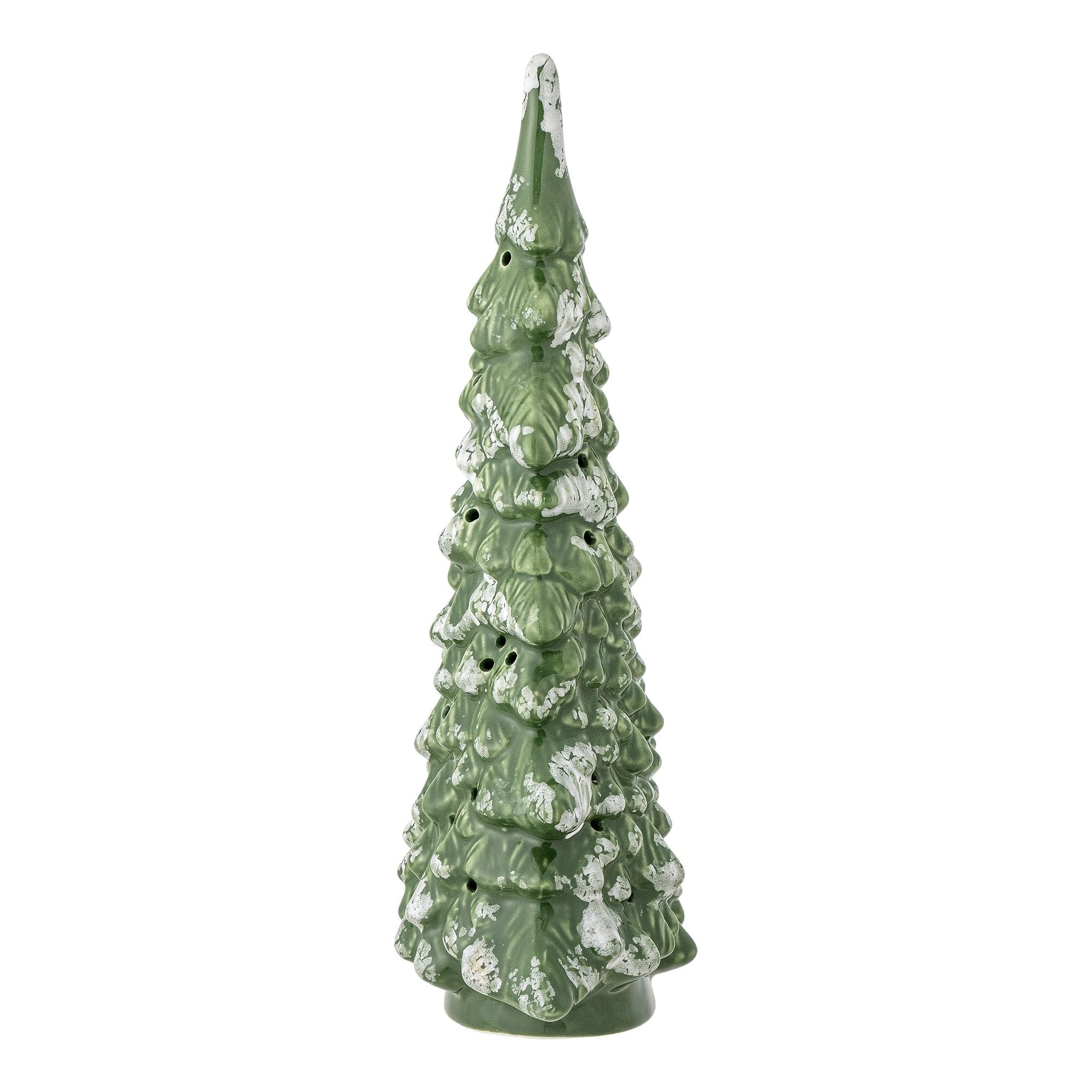 Bloomingville Flicka Deco med ljus, Grön, Stengods