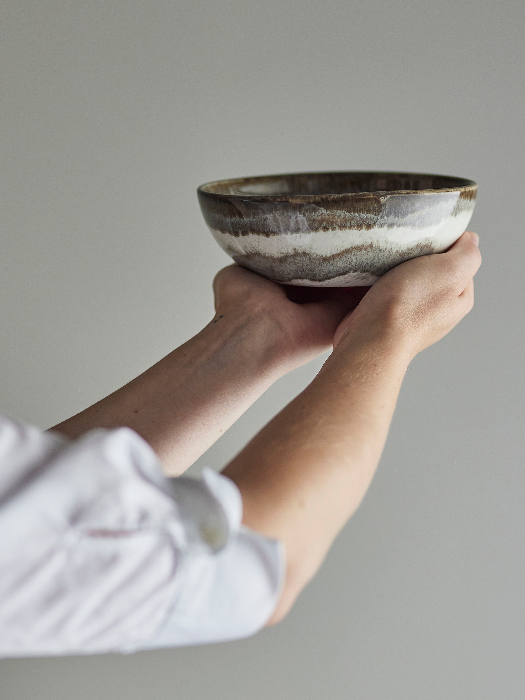 Bloomingville Paula Skål, Flerpack, Grå, Stengods