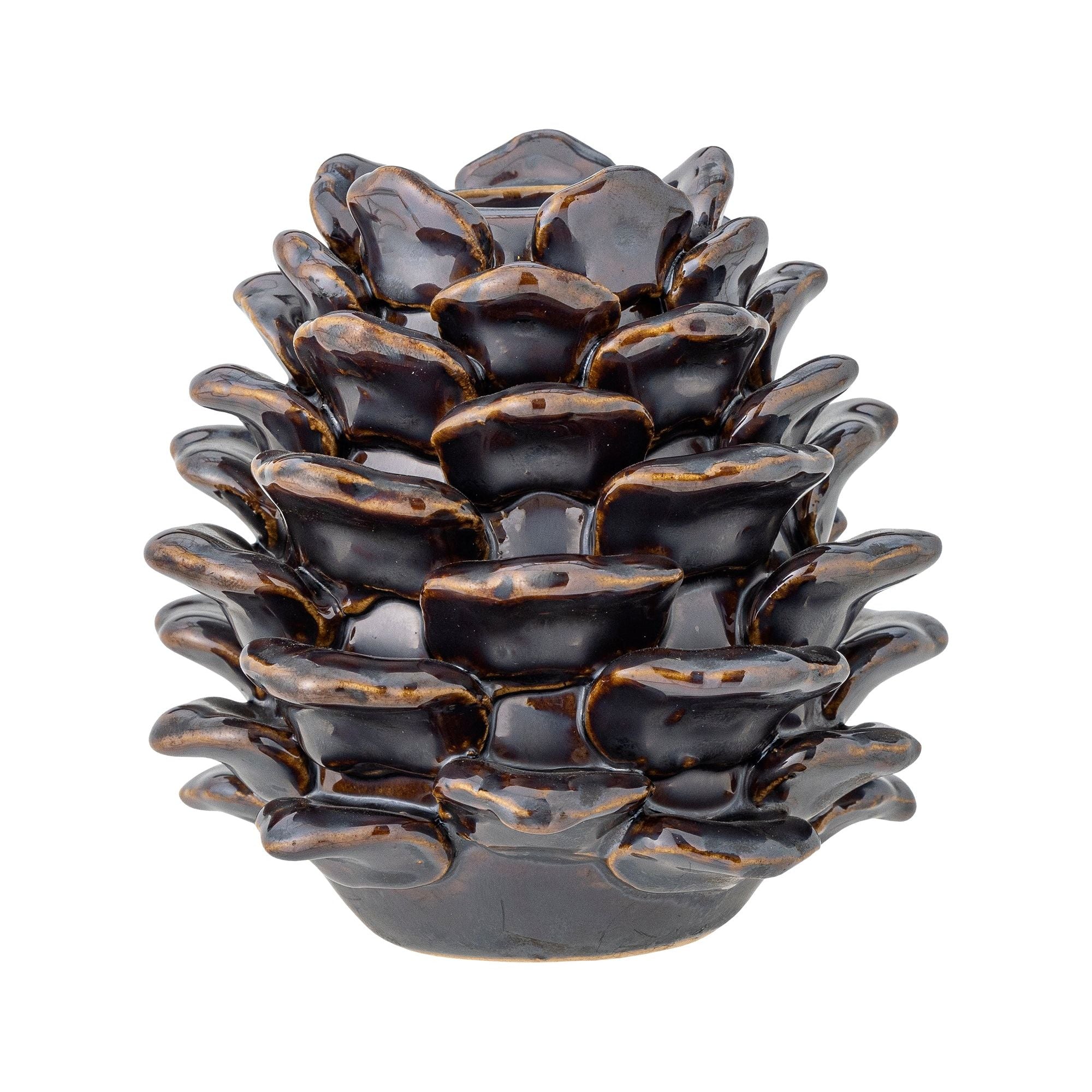 Bloomingville Pine Ljusstake, Brun, Stengods