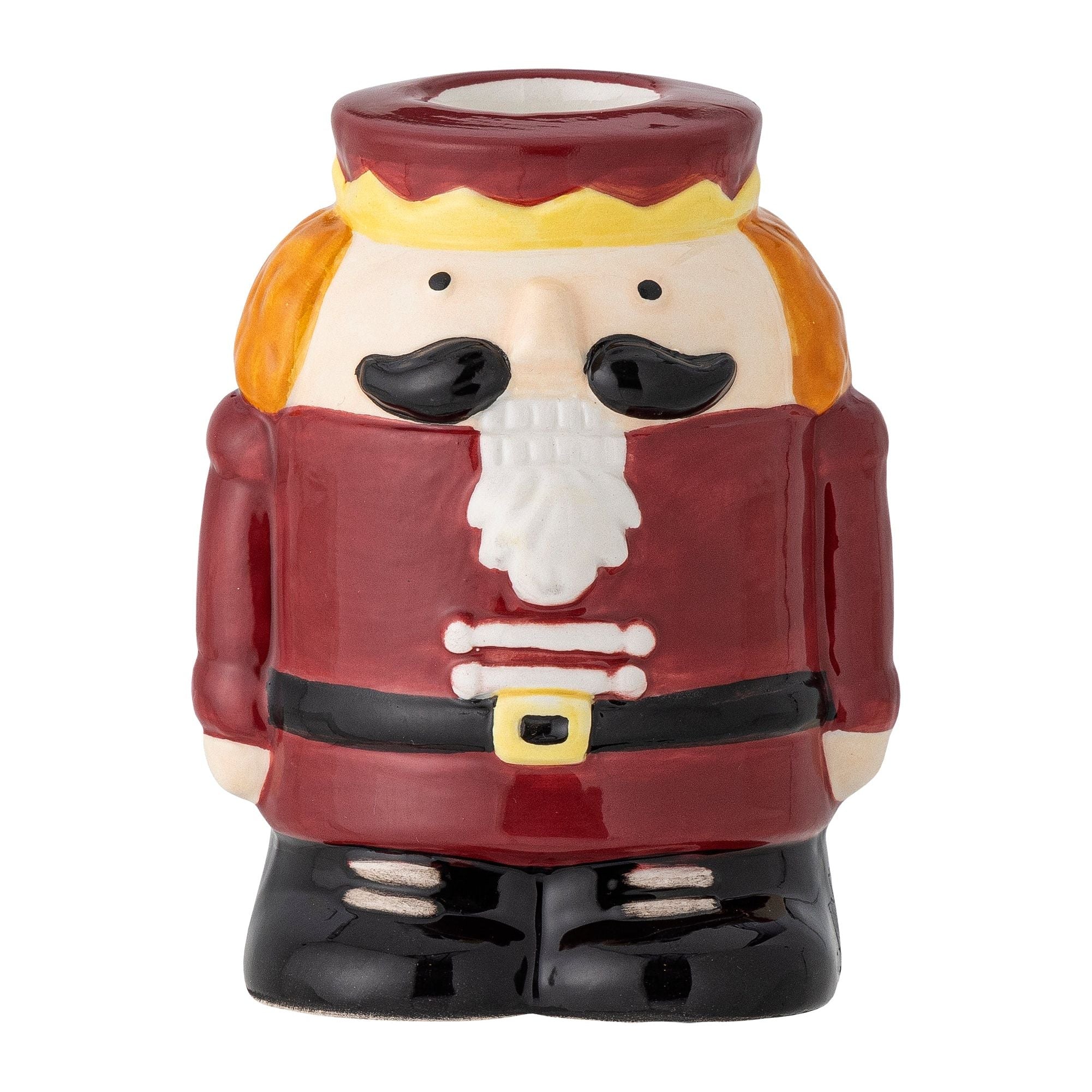 Bloomingville Feast Ljushållare, Röd, Stengods