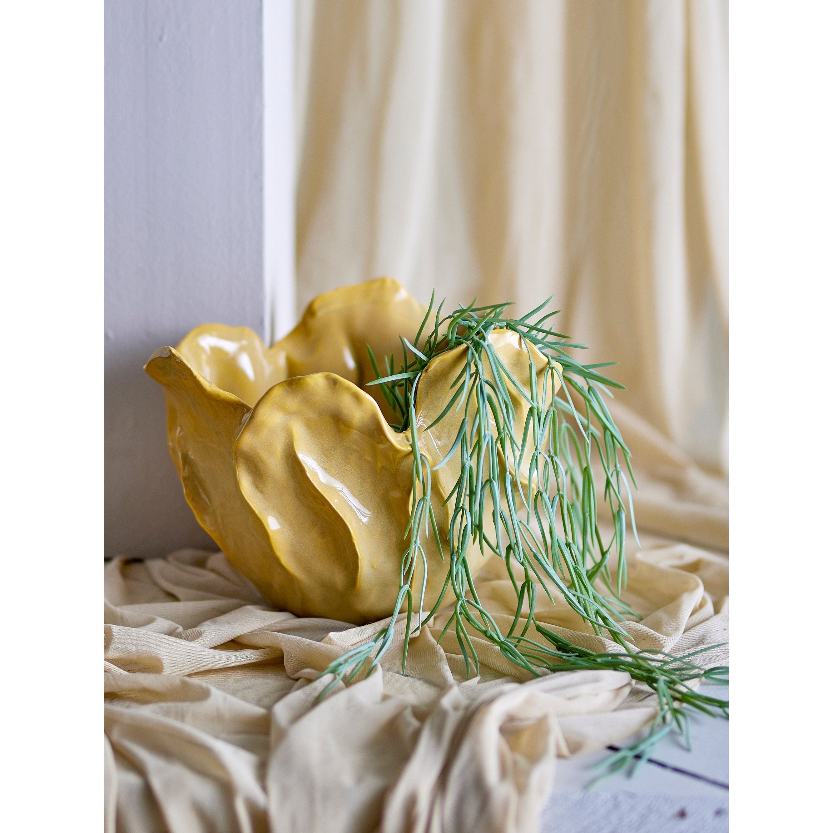 Bloomingville Bastien Skål, Gul, Stengods