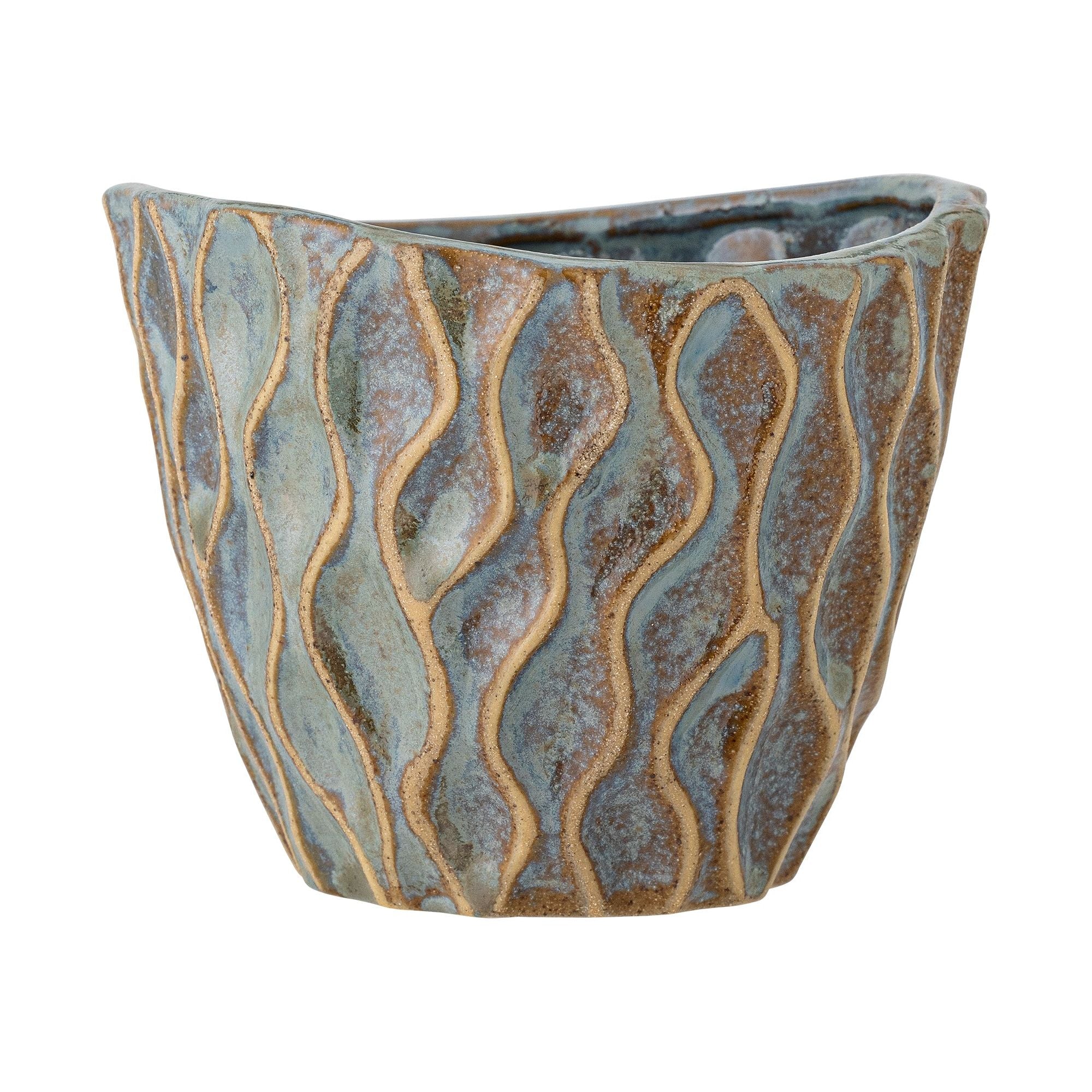 Creative Collection Feren Blomkruka, Blå, Stengods