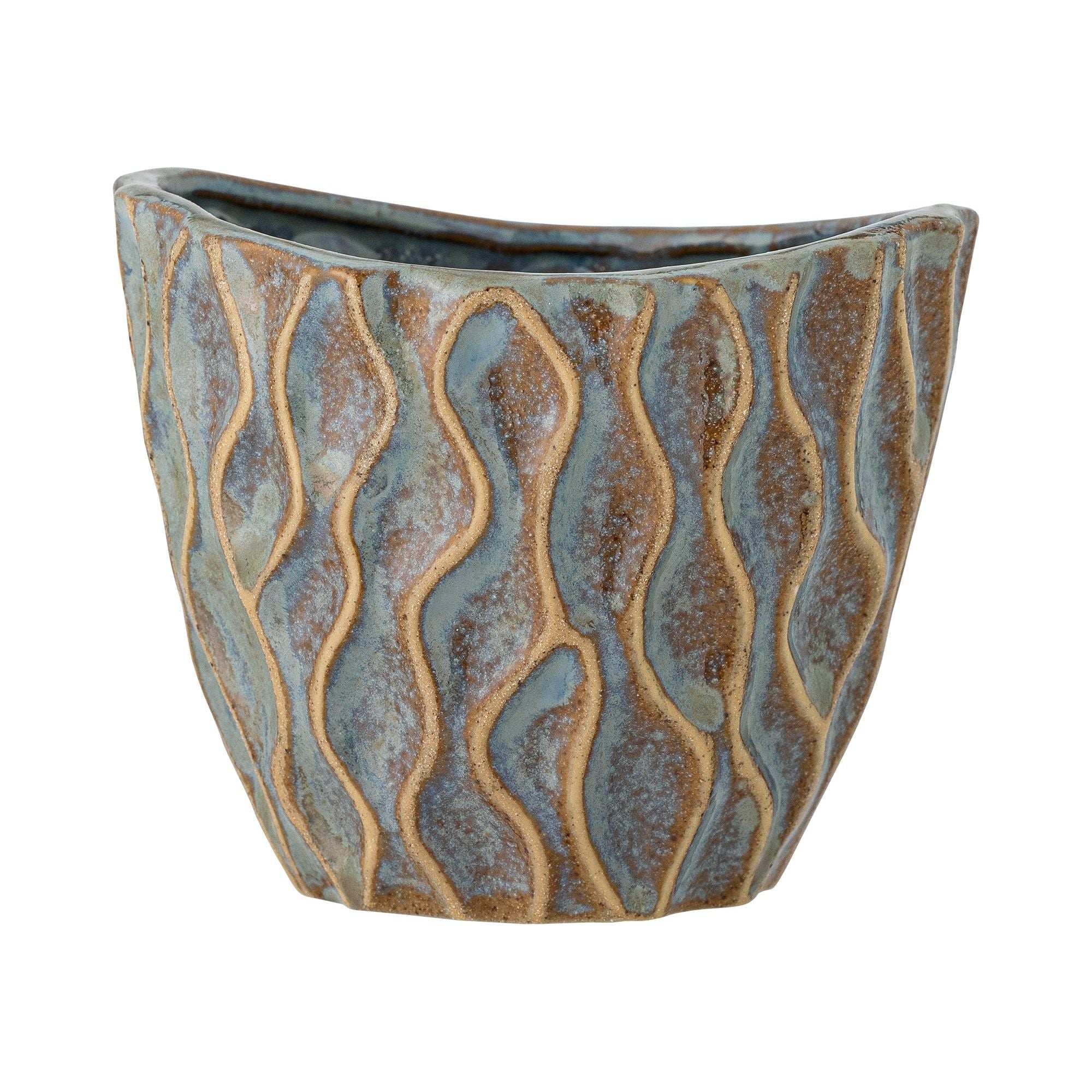 Creative Collection Feren Blomkruka, Blå, Stengods