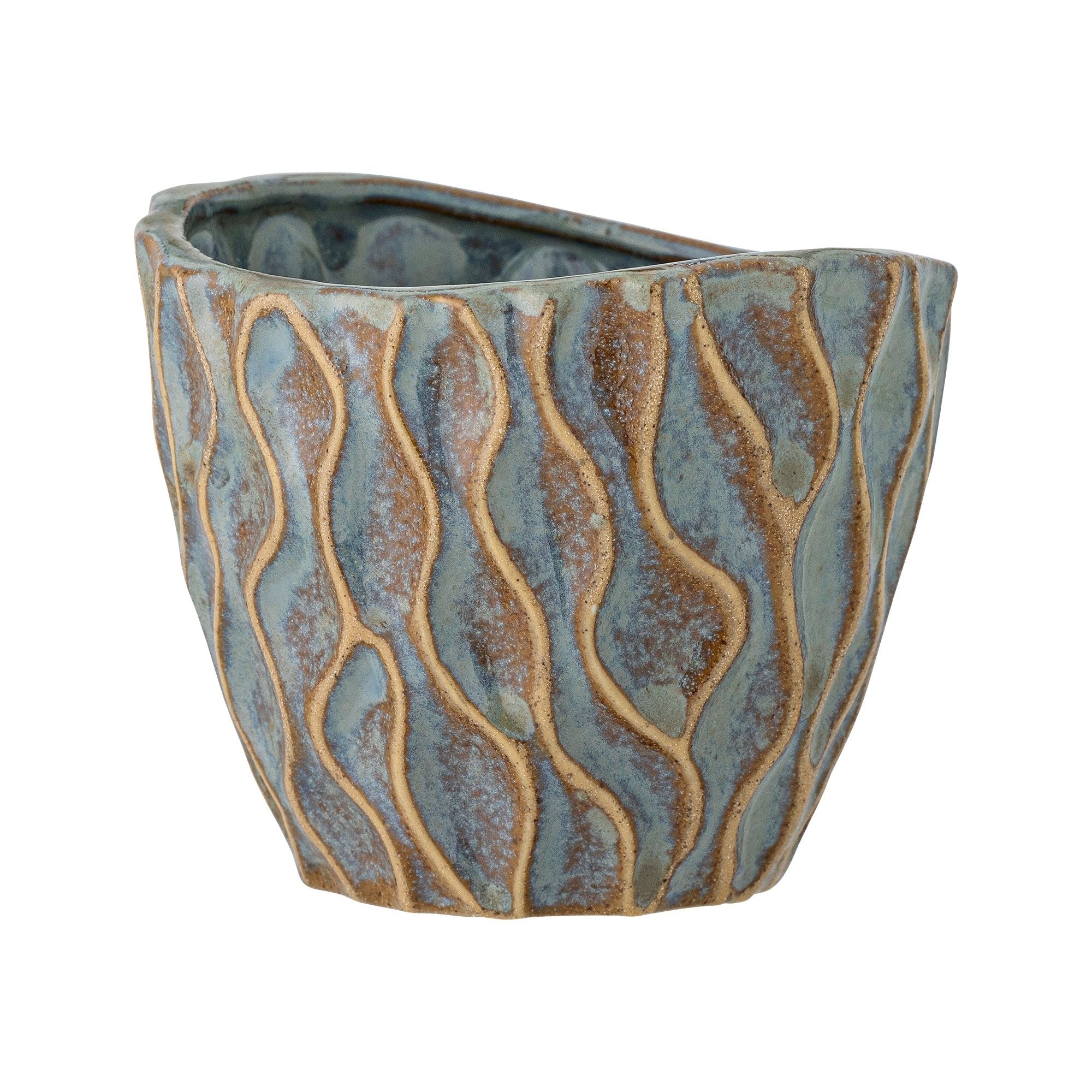 Creative Collection Feren Blomkruka, Blå, Stengods