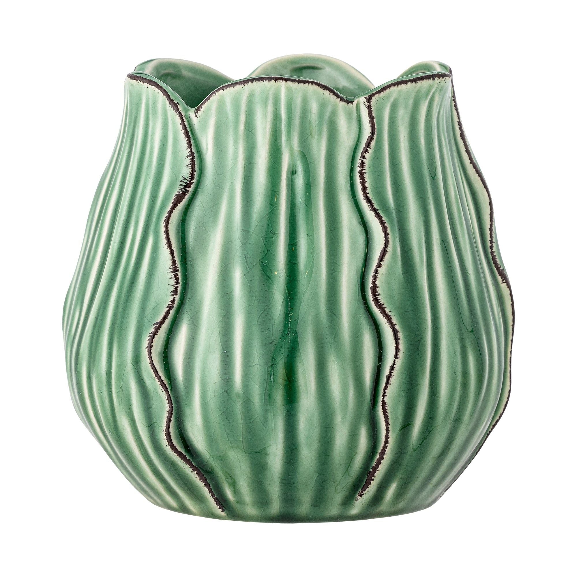 Creative Collection Elros Vas, Grön, Stengods