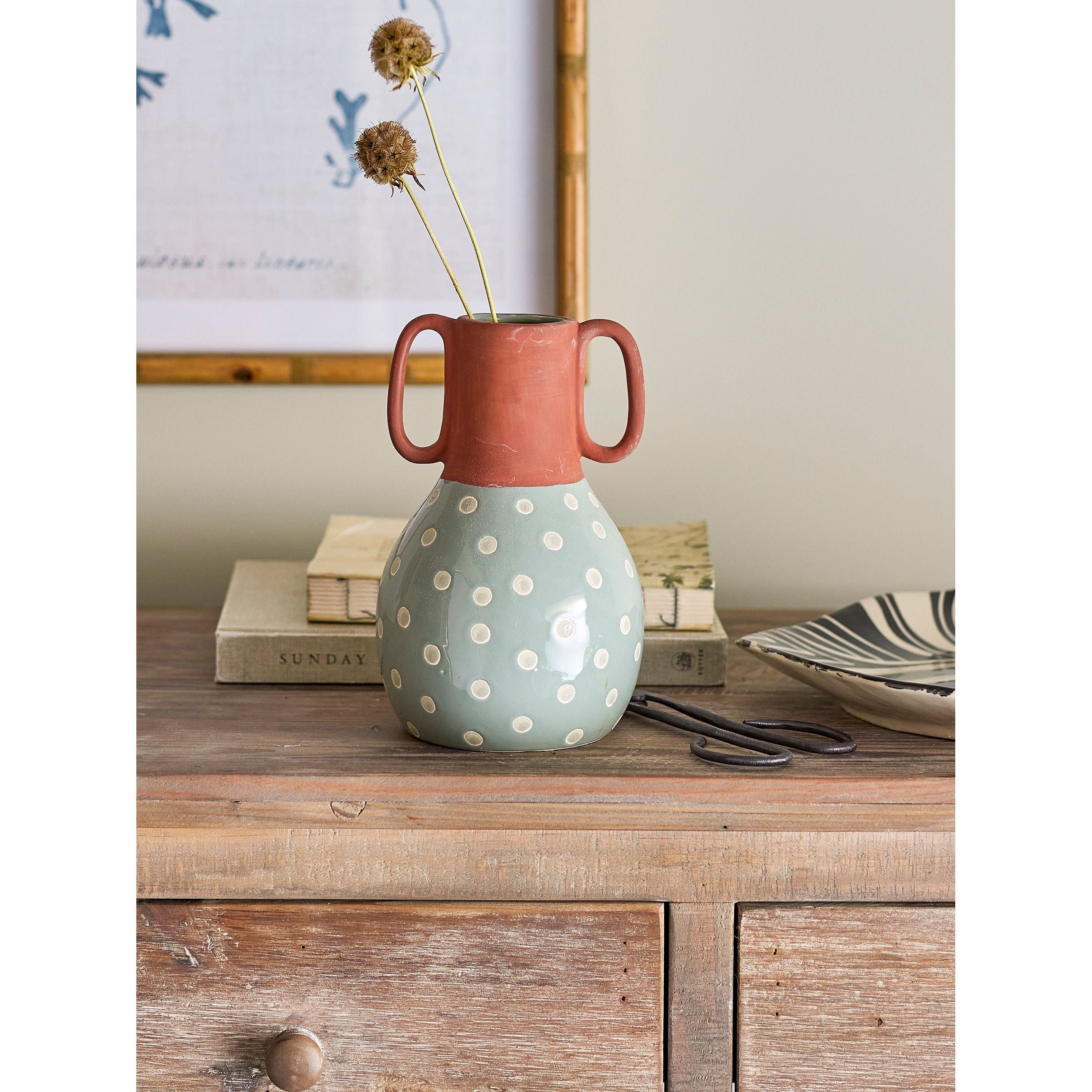 Creative Collection Hercule Vas, Grön, Lergods