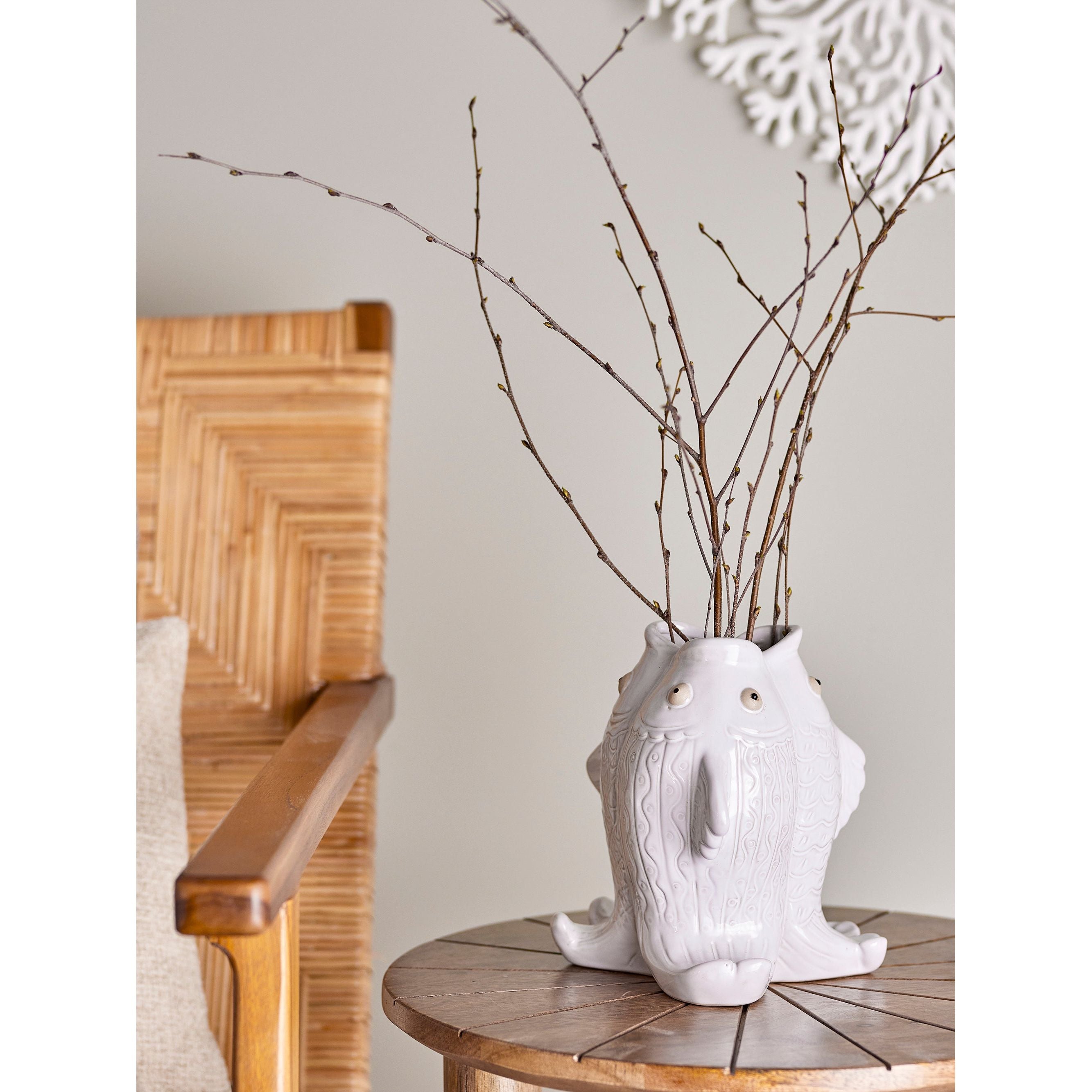 Creative Collection Fili Vas, Vit, Stengods