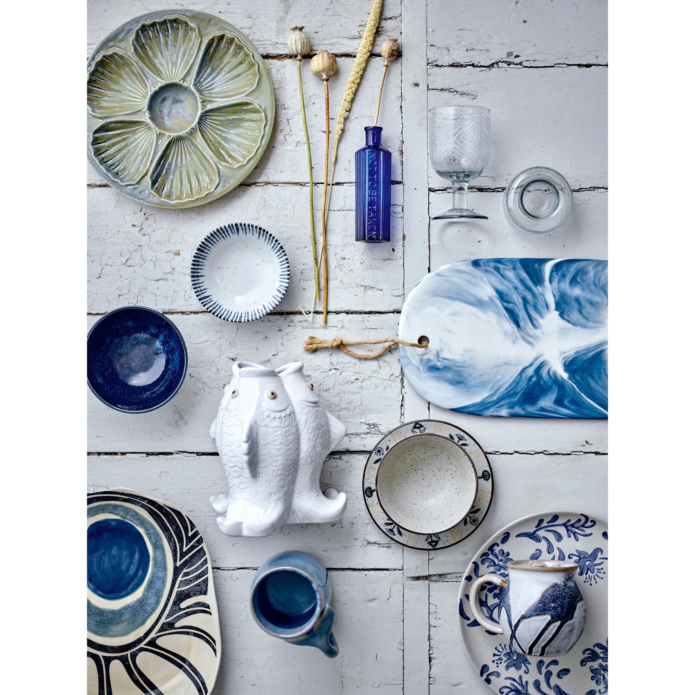 Creative Collection Fili Vas, Vit, Stengods