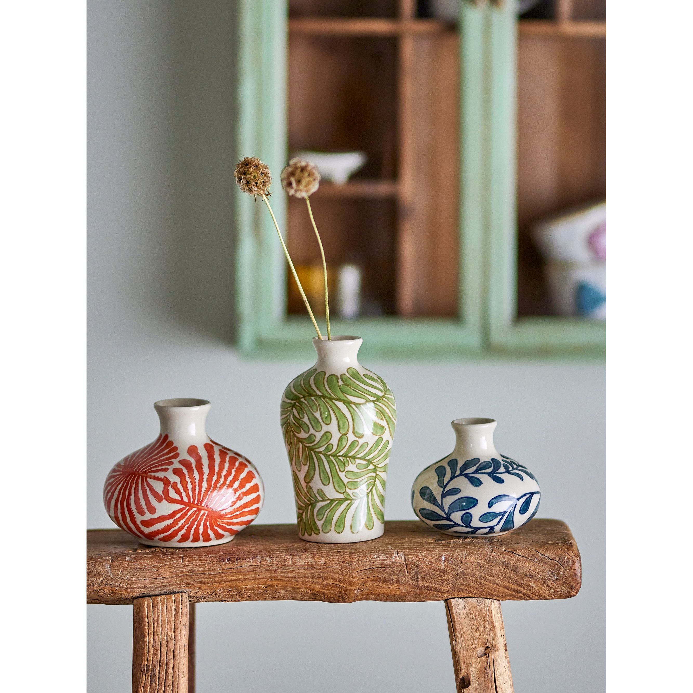 Creative Collection Fauni Vas, Grön, Stengods