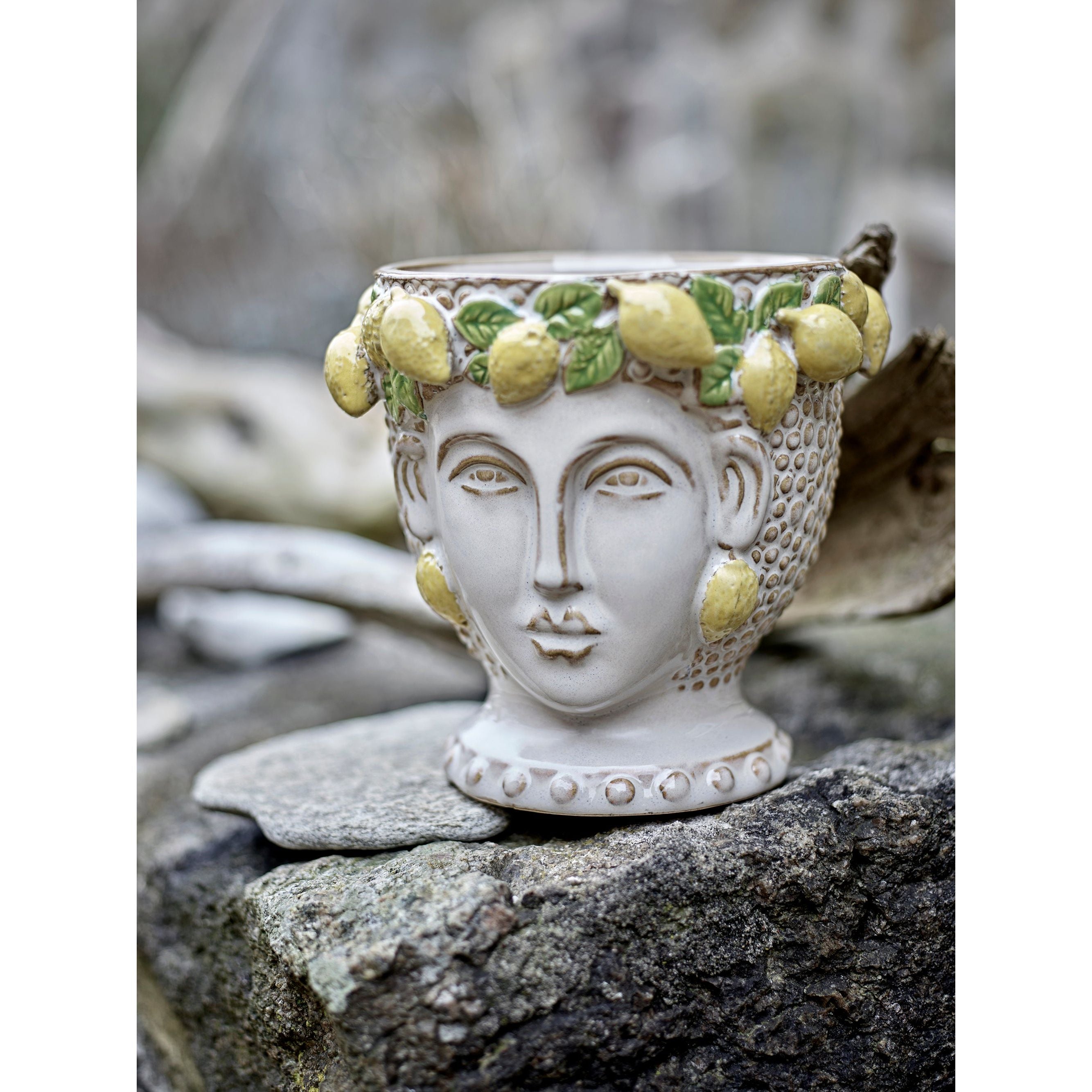 Creative Collection Limone Blomkruka, Gul, Stengods