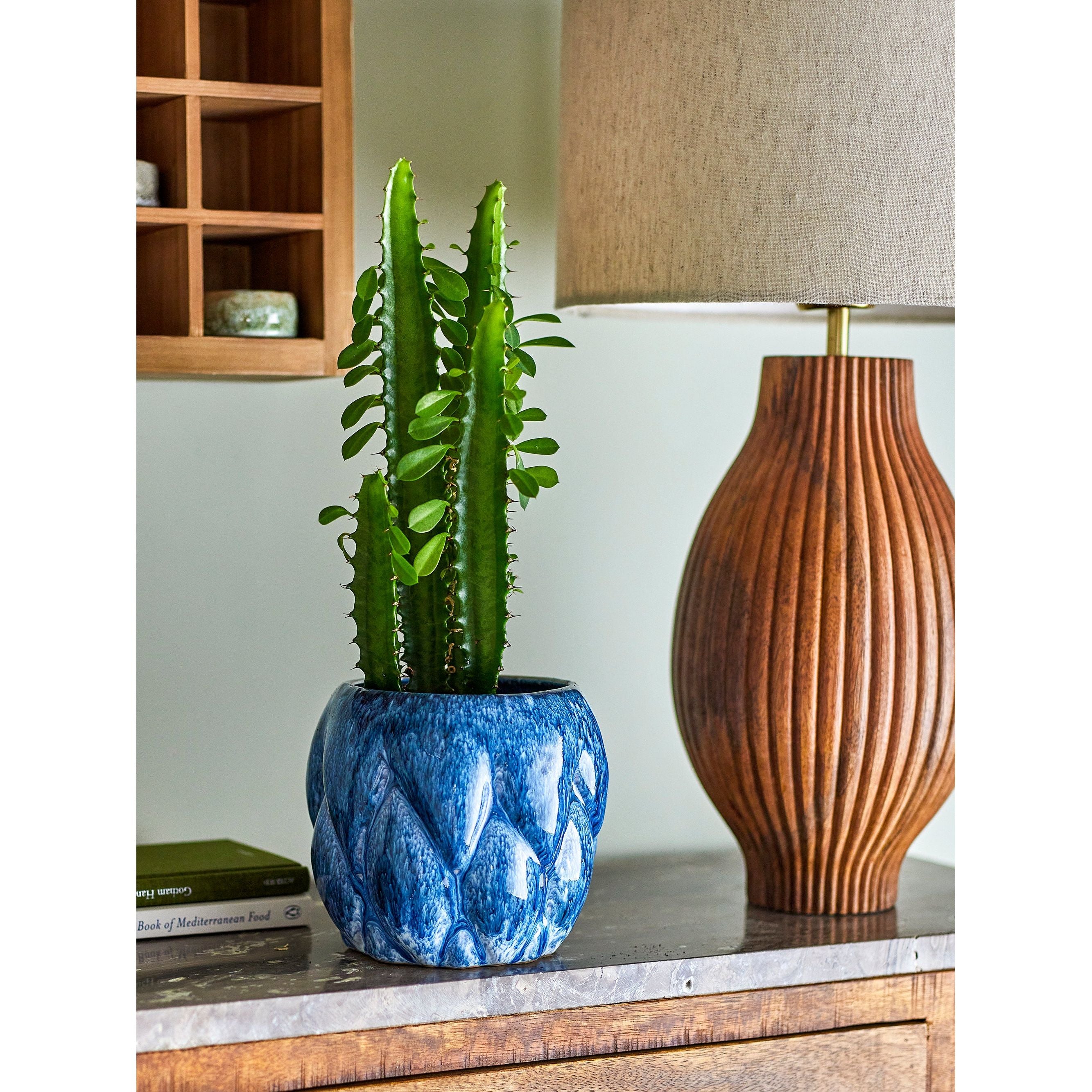 Creative Collection Posey Blomkruka, Blå, Stengods