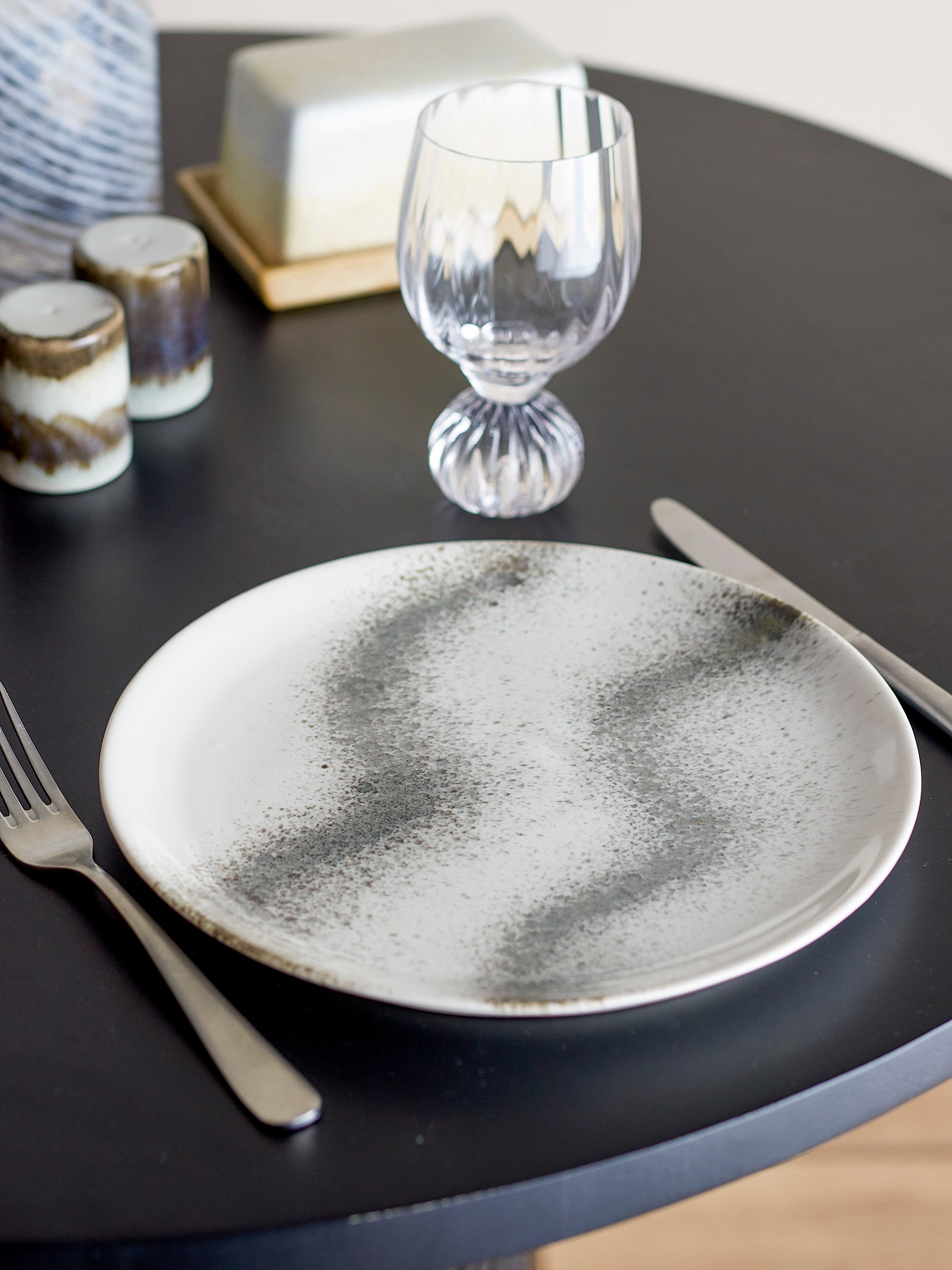Bloomingville Paula Tallrik, Grå, Stengods
