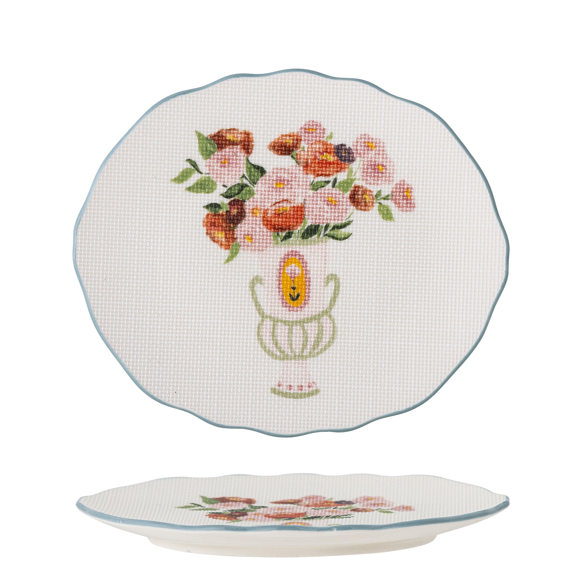 Bloomingville Dorothy Tallrik, Blå, Stengods