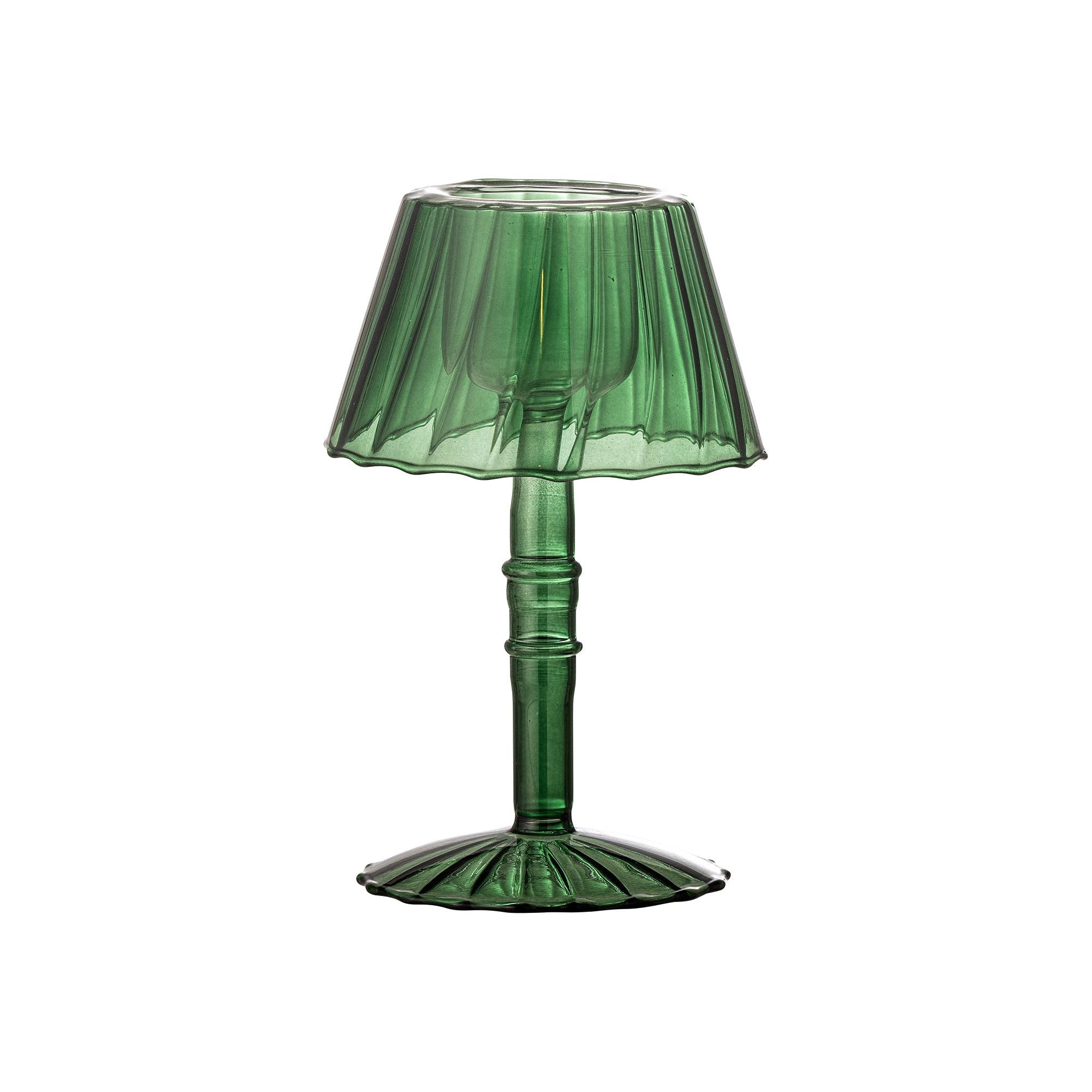 Bloomingville Cisco Ljusstake, Grön, Glas