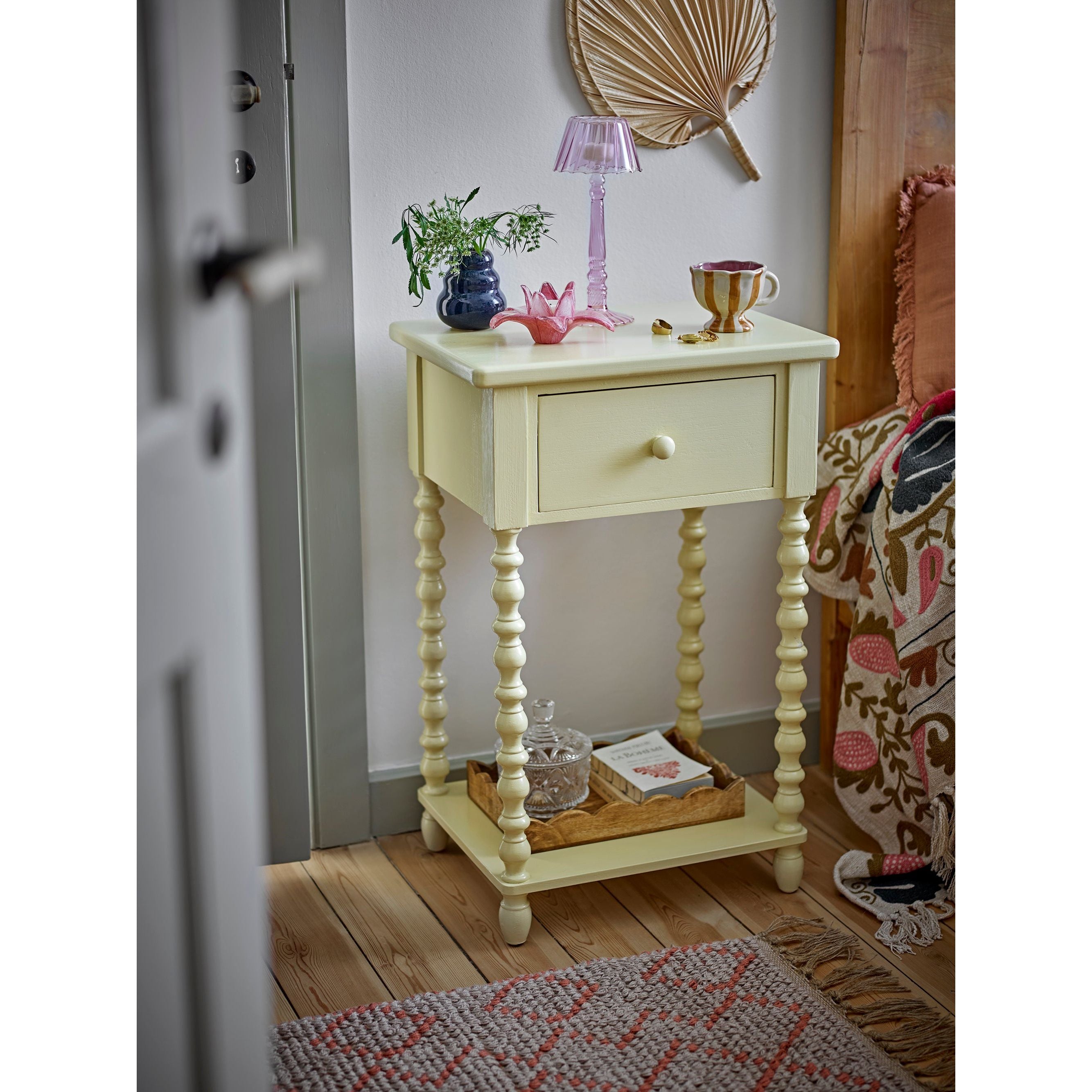 Bloomingville Cisco Ljusstake, Rosa, Glas