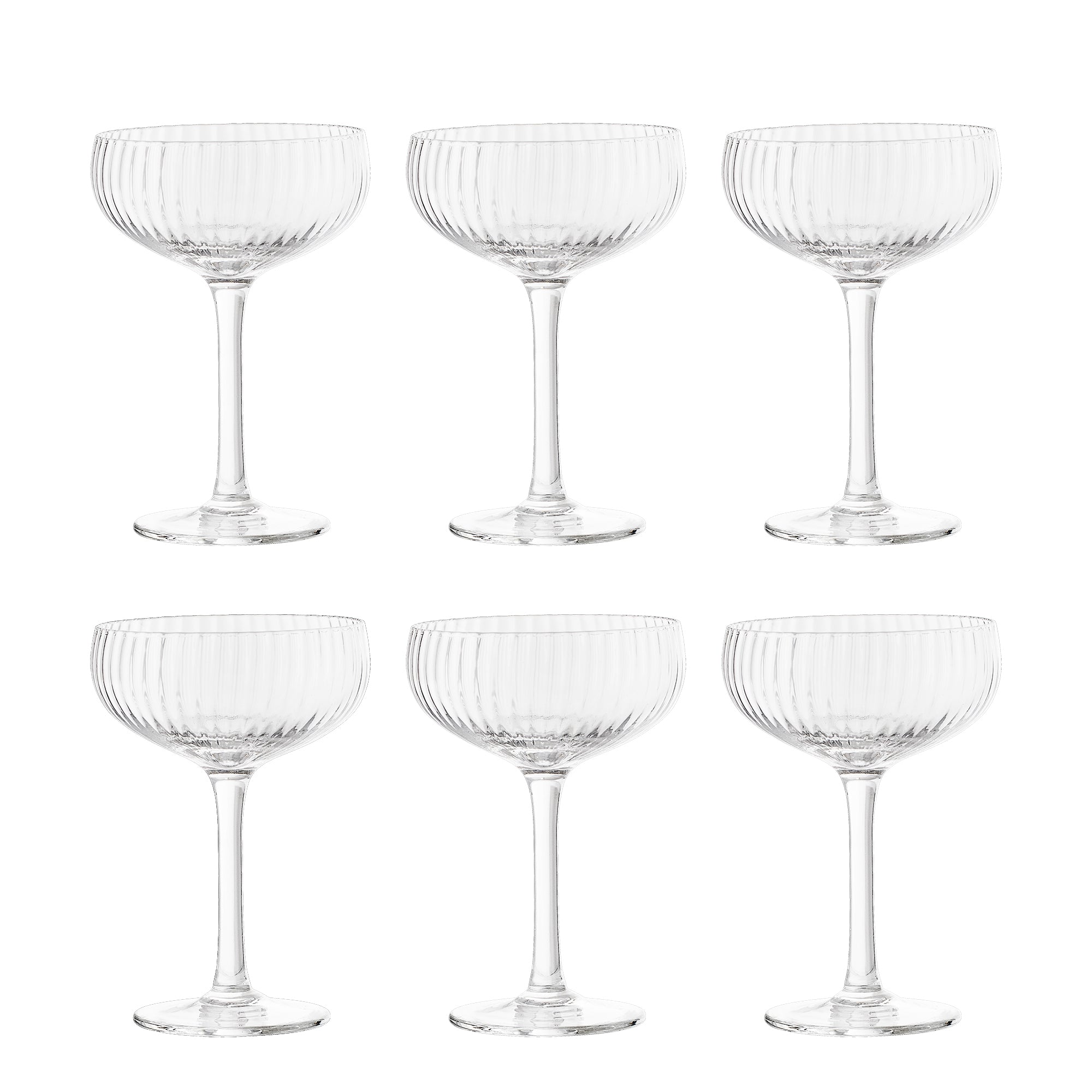 Bloomingville Astrid Champagneglas, Flera Pack, Klar, Glas