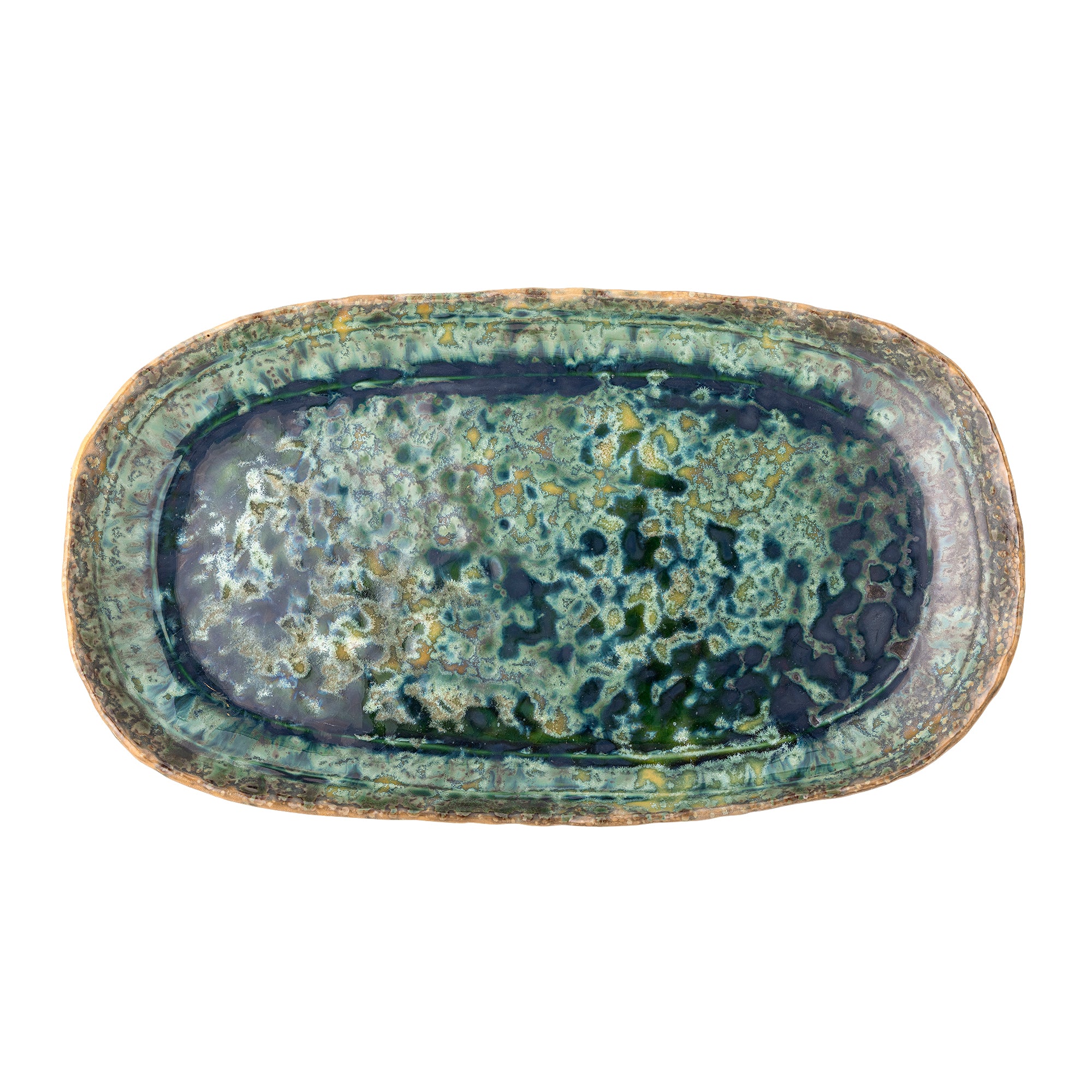 Bloomingville Milani Serveringsfat, Grön, Stengods