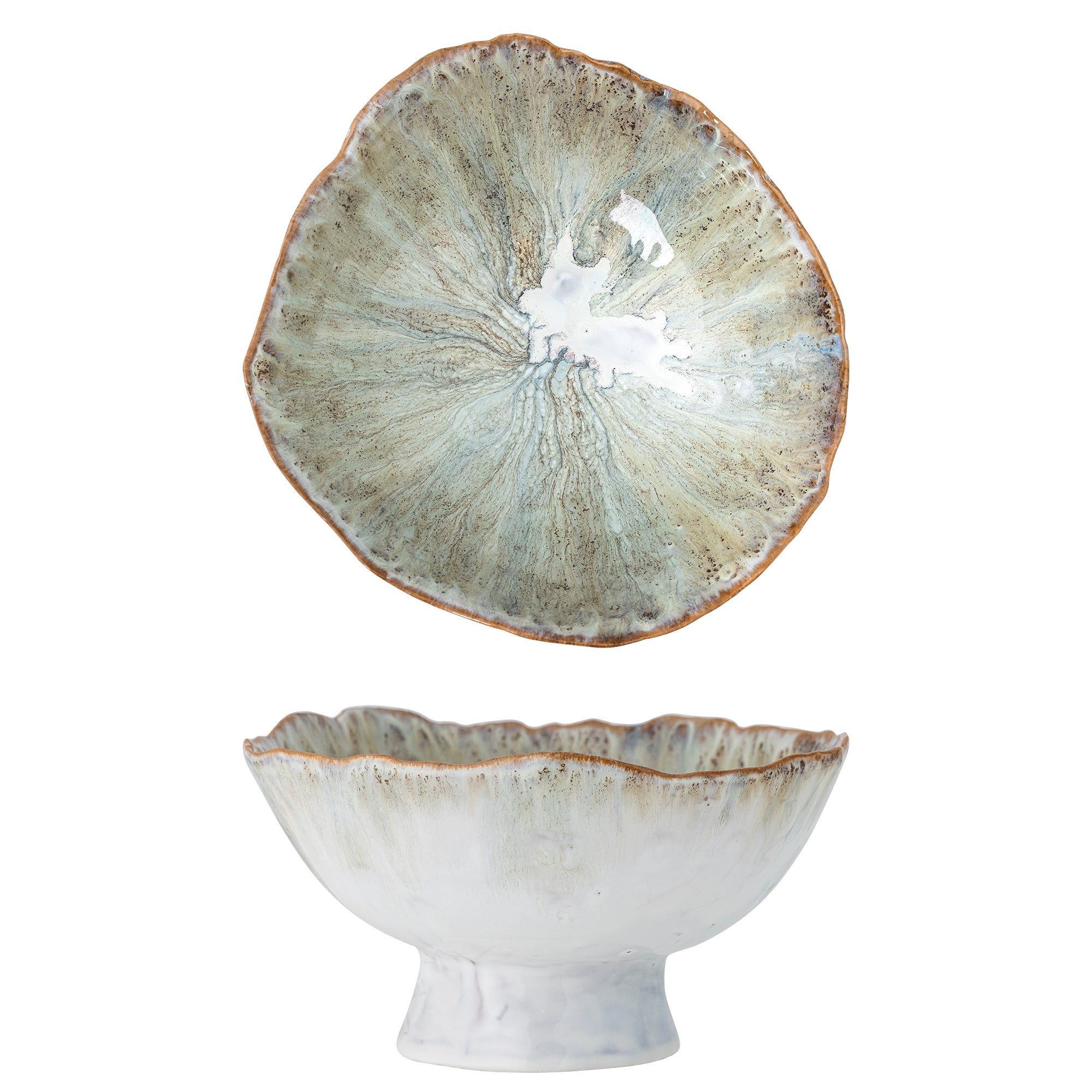 Bloomingville Joby Skål, Blå, Stengods