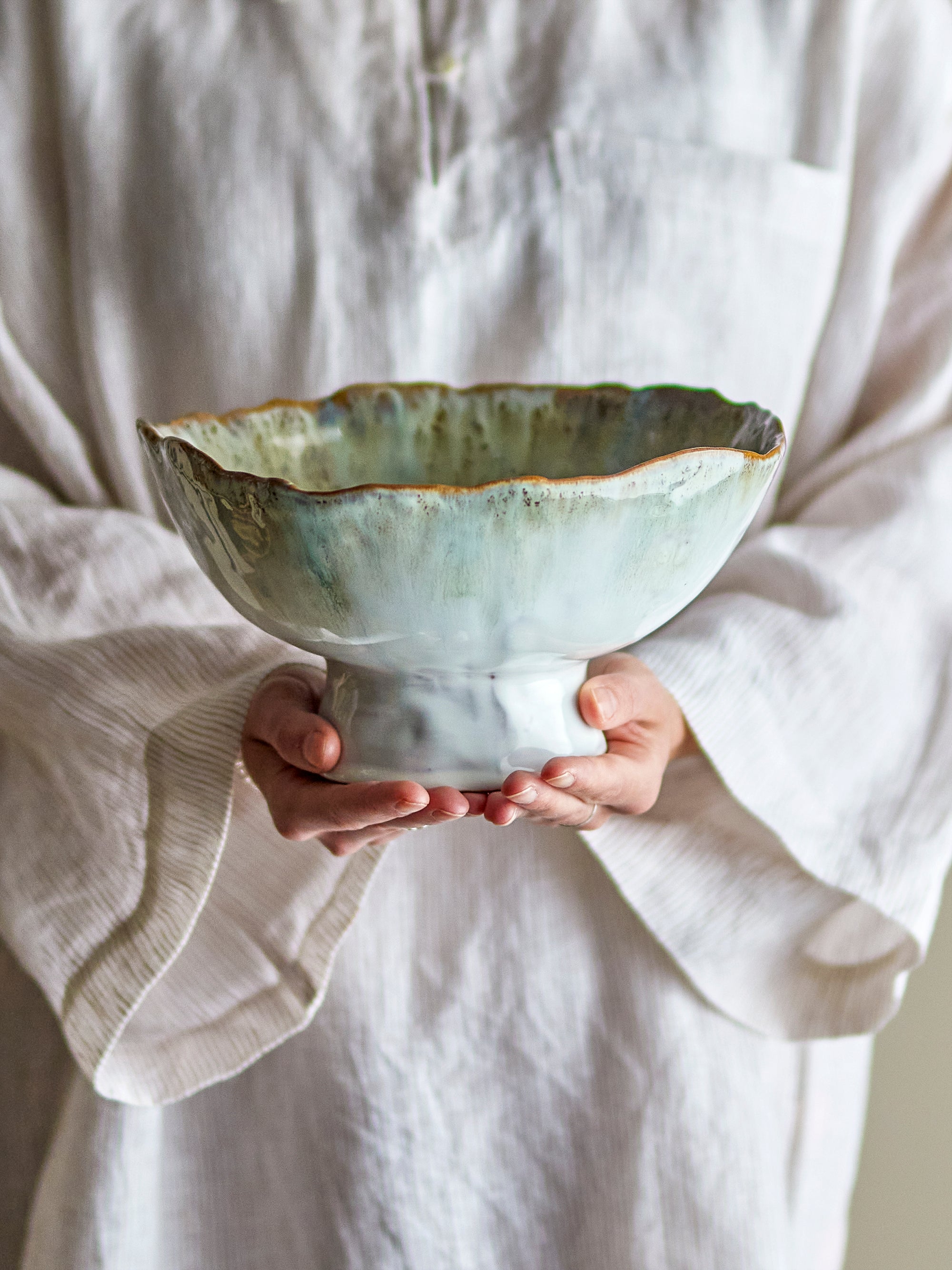 Bloomingville Joby Skål, Blå, Stengods