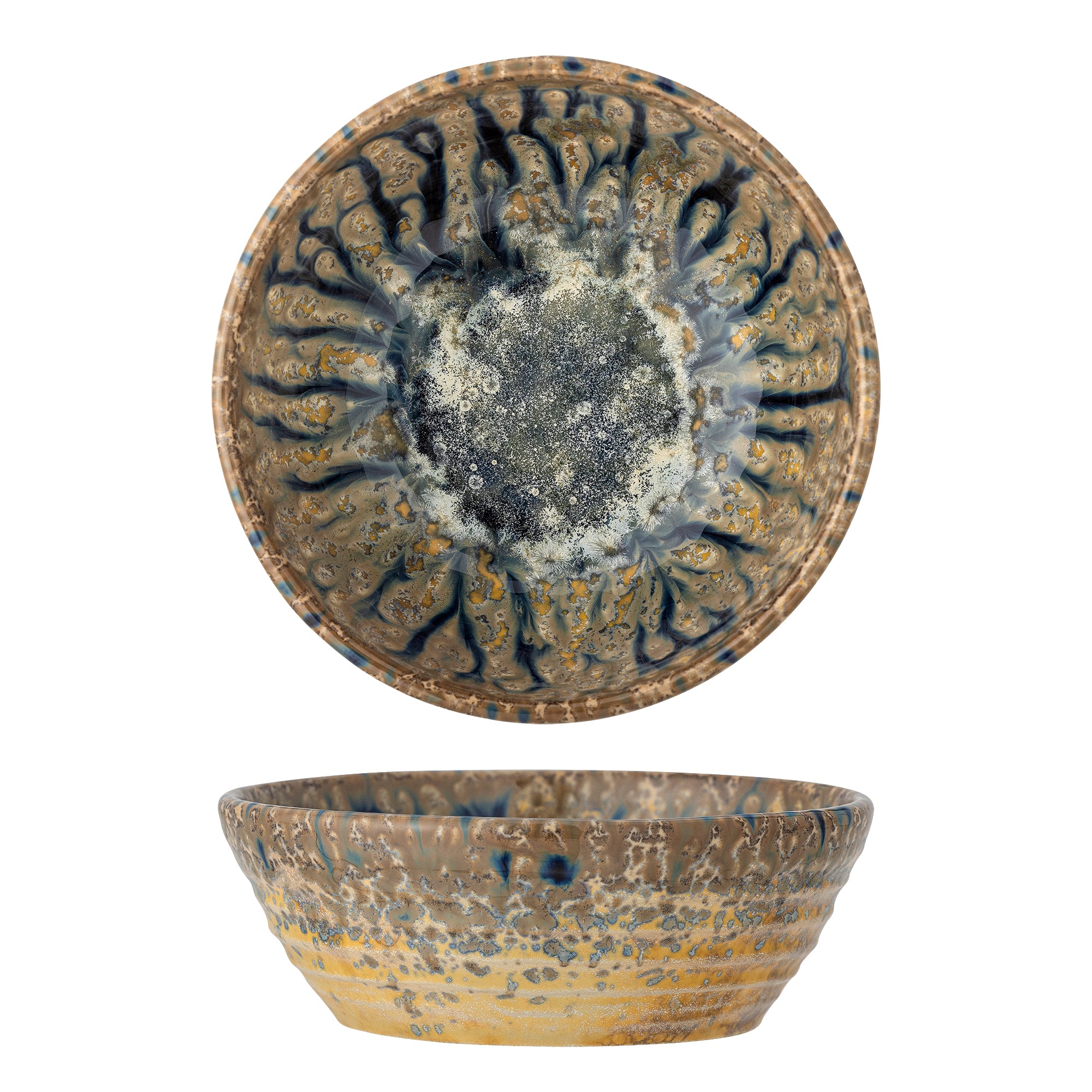 Bloomingville Milani Skål, Blå, Stengods