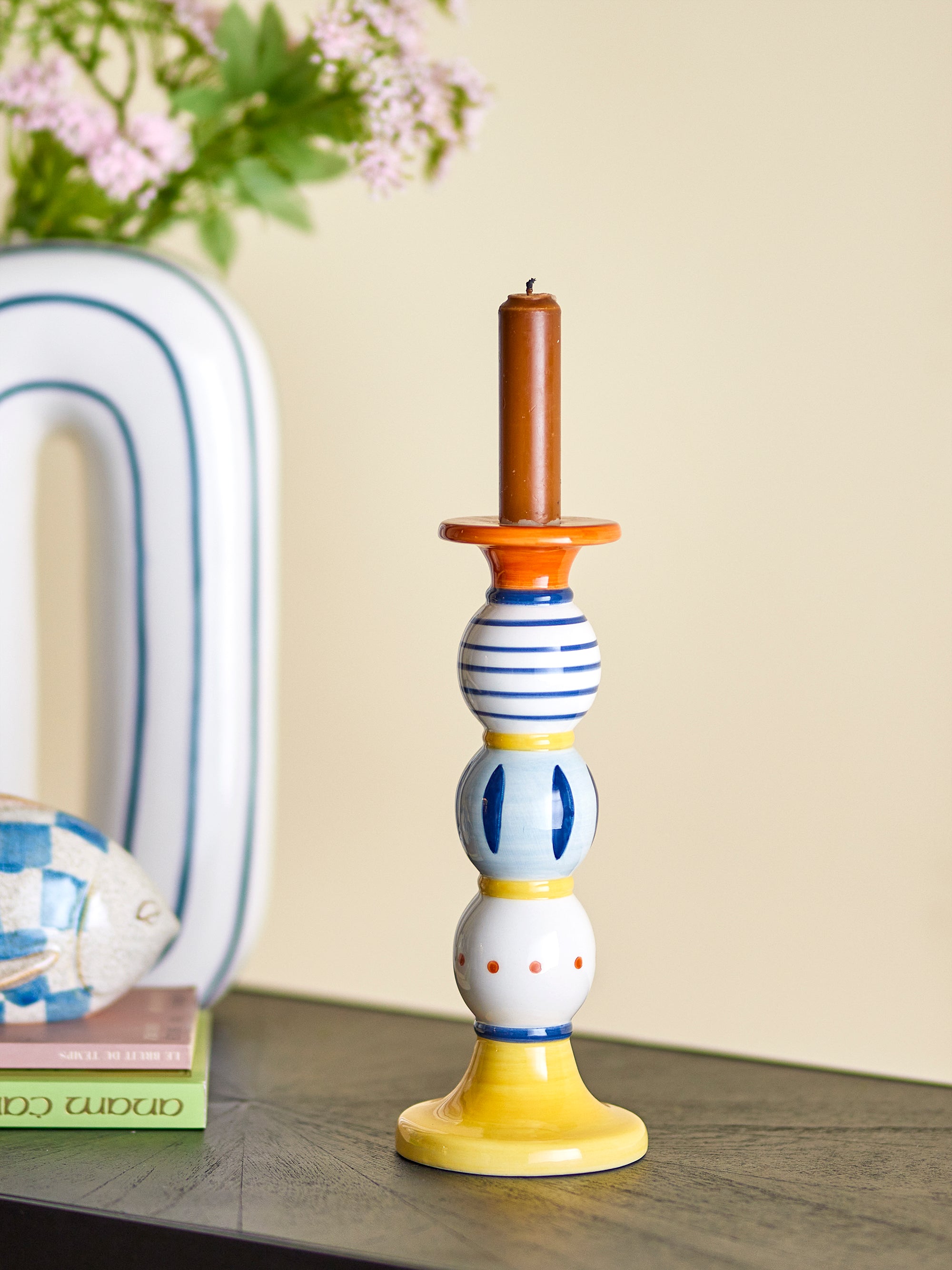 Bloomingville Kairi Ljuslykta, Multi, Stengods