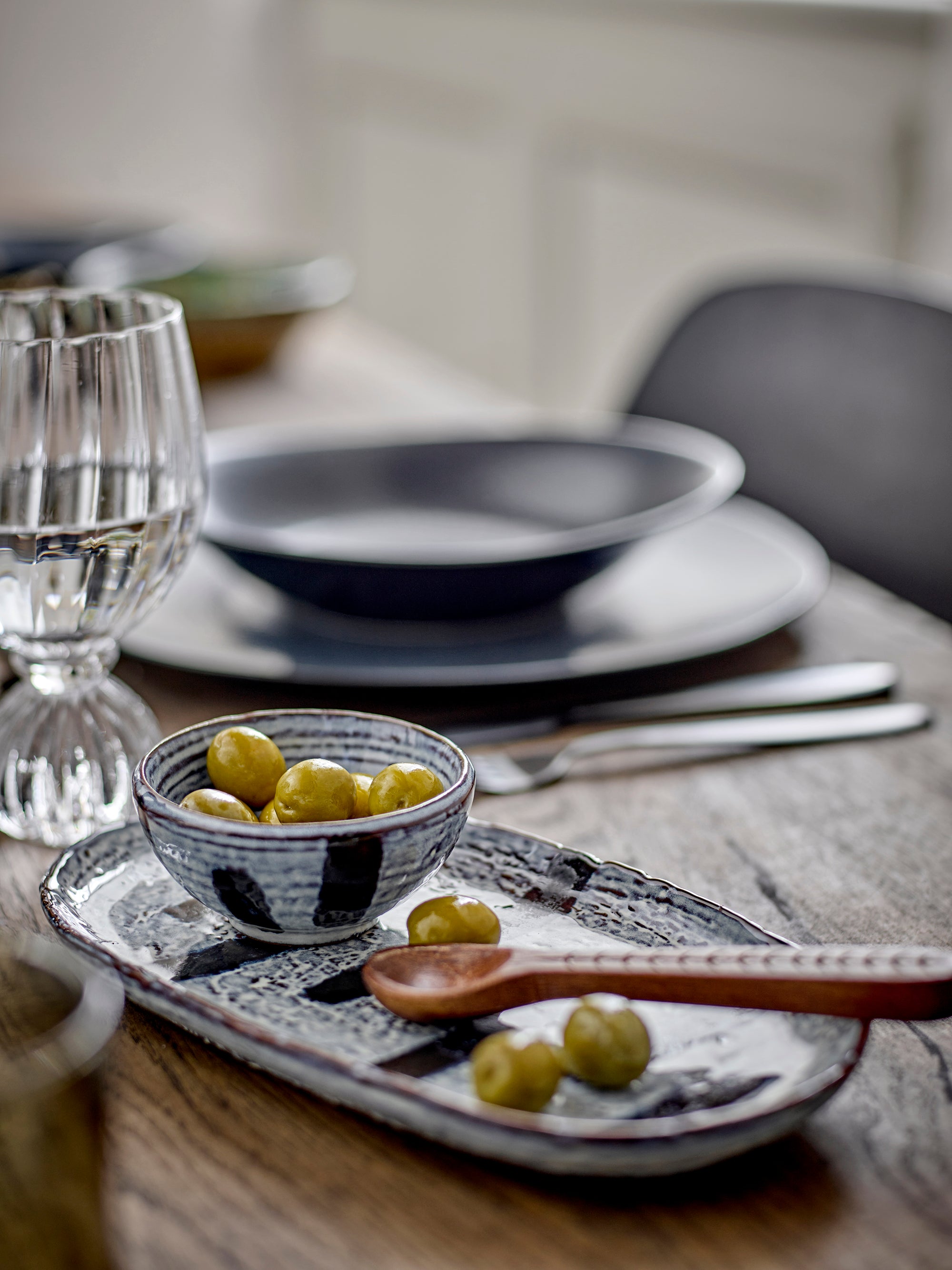 Bloomingville Ever Plate, Svart, Stengods