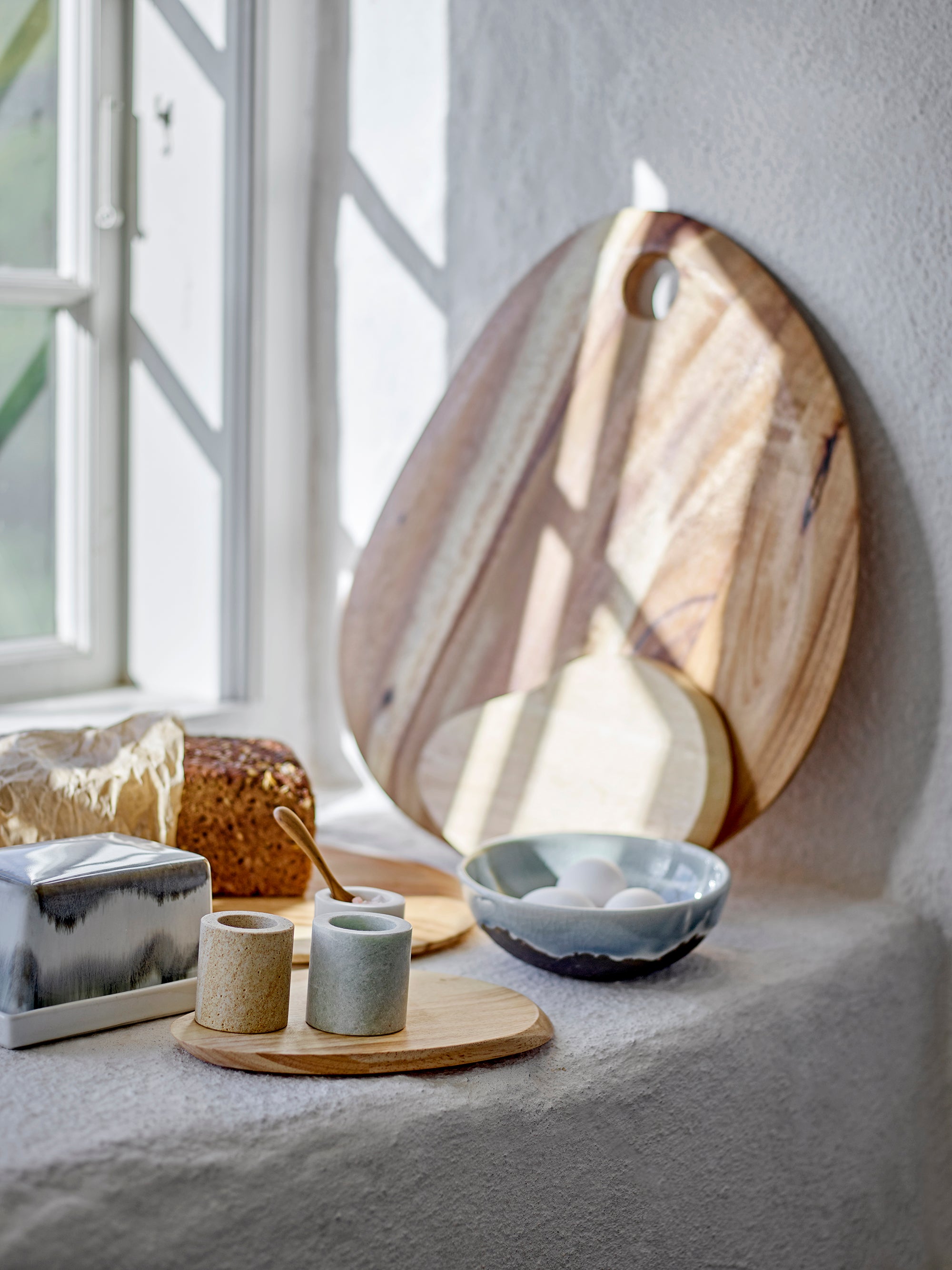 Bloomingville Paula Smörask, Grå, Stengods