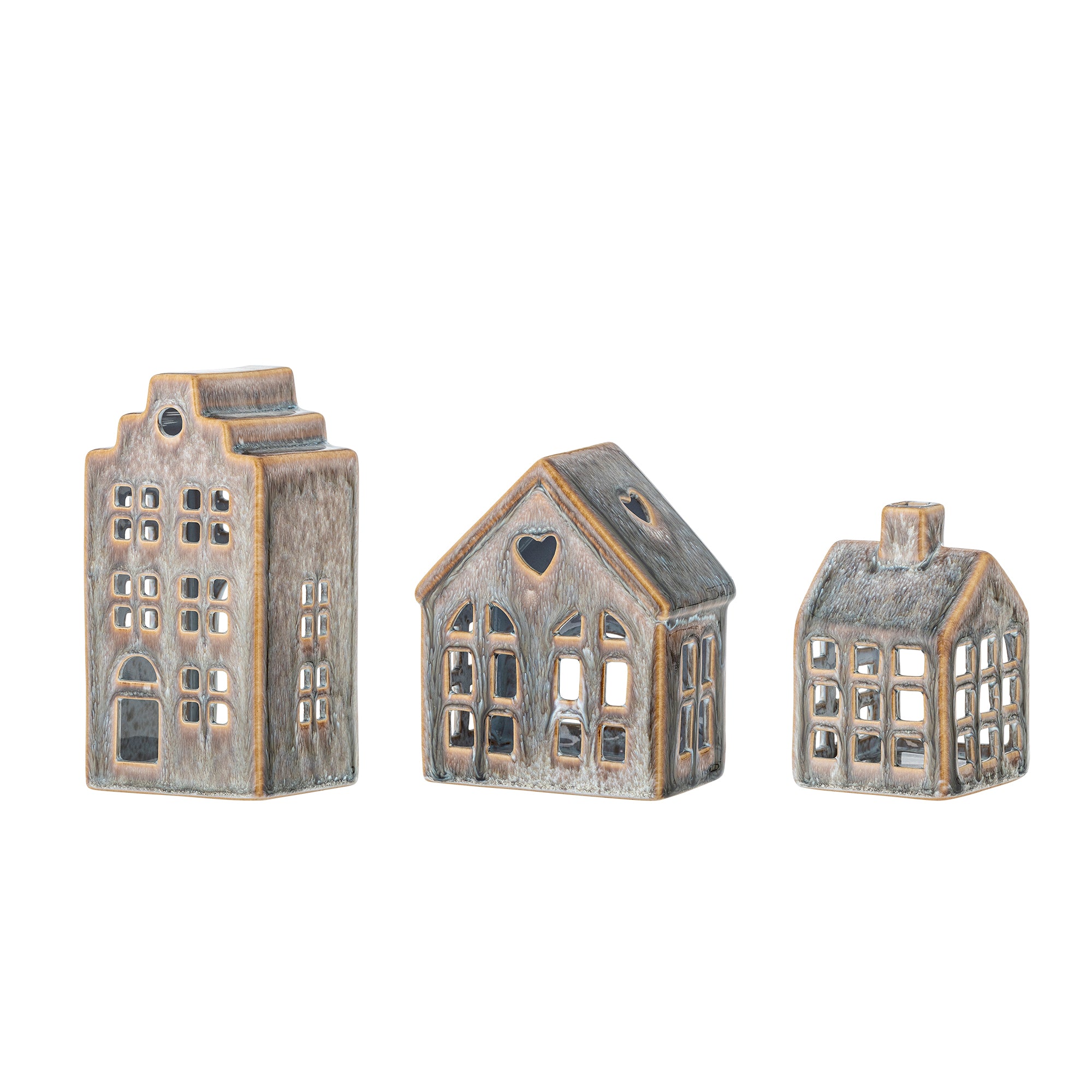 Bloomingville Kalia Värmeljushållare, Brun, Stengods