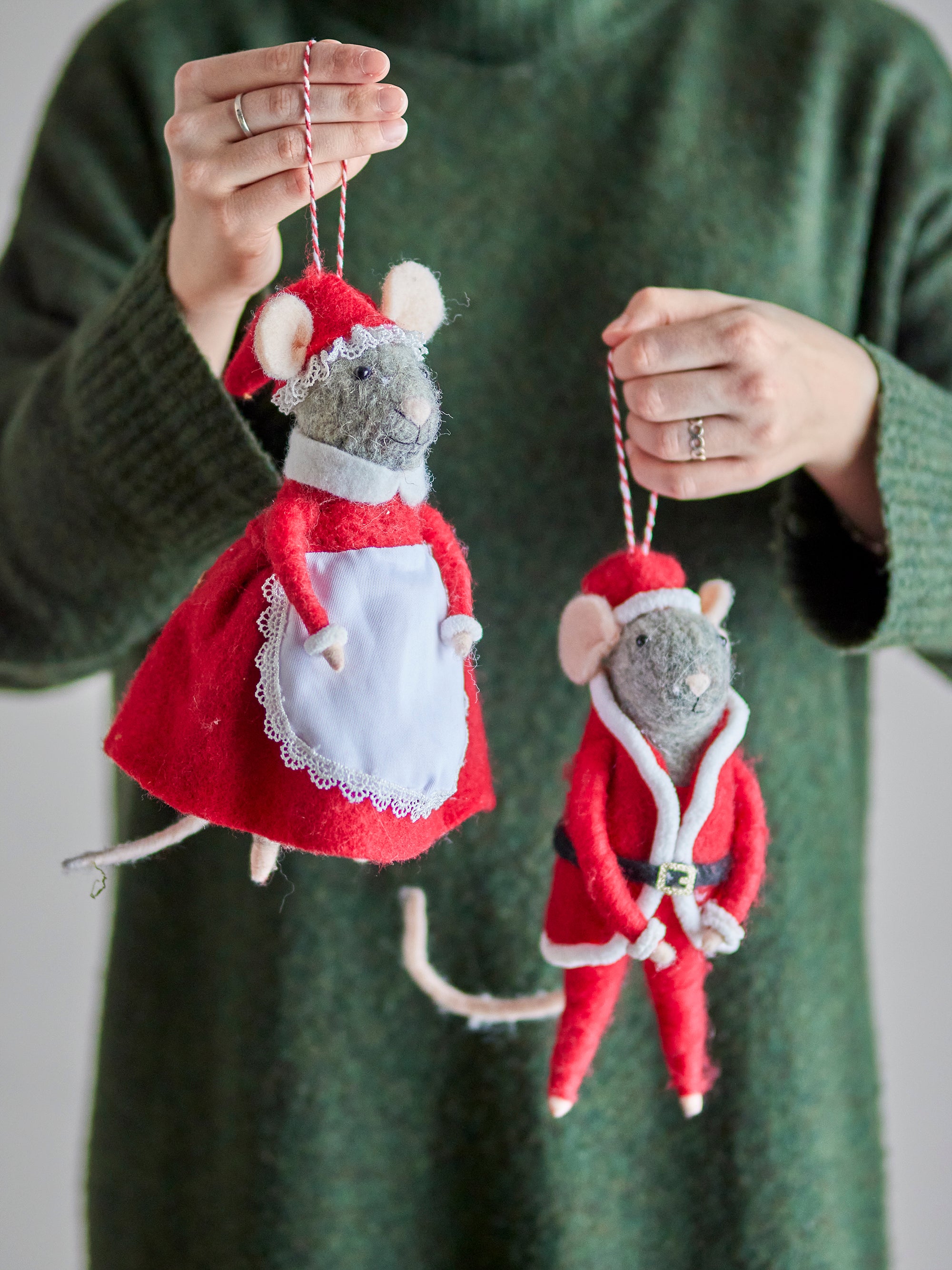 Bloomingville Peo Ornament, Röd, Ull