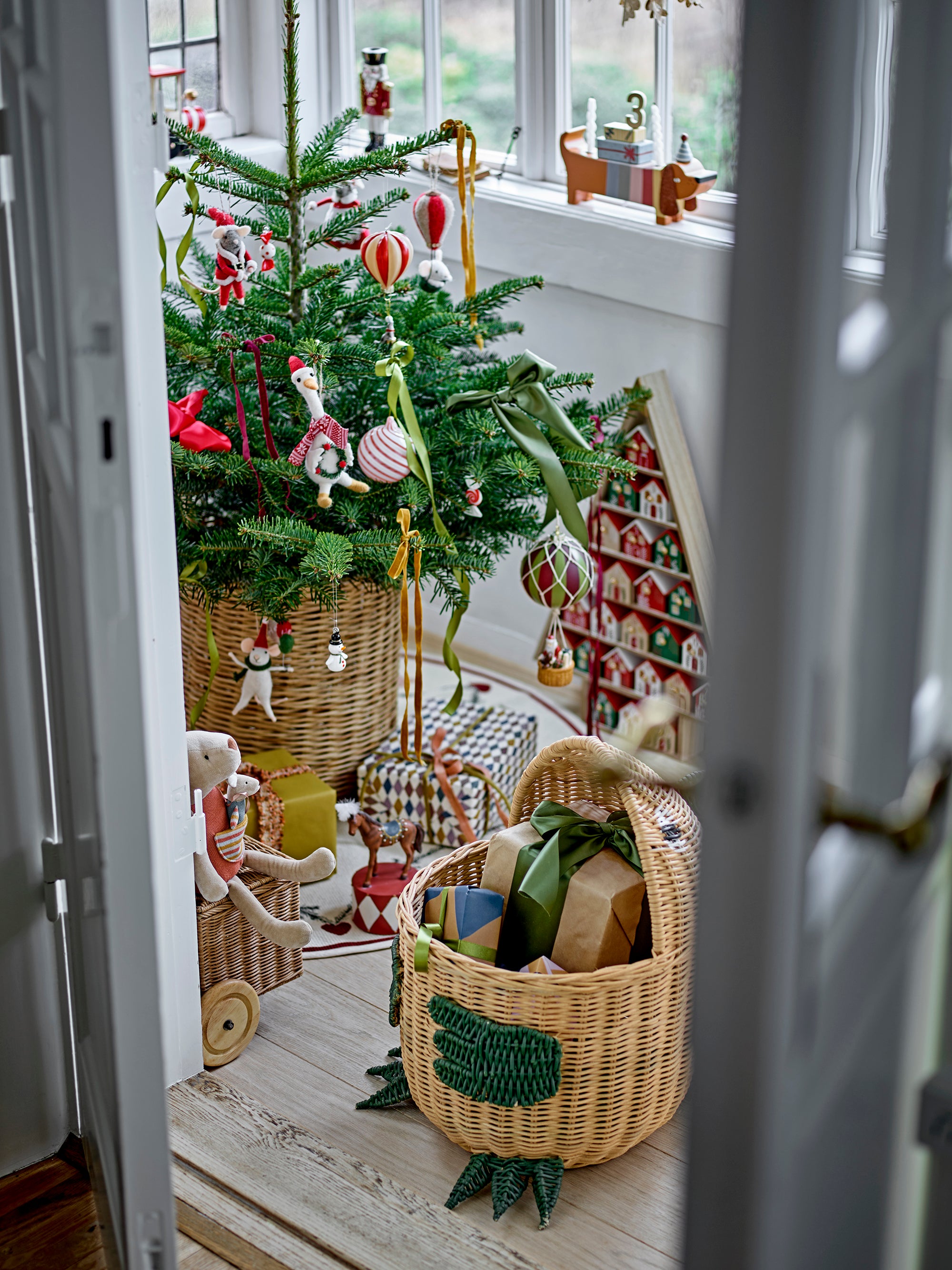 Bloomingville Peo Ornament, Röd, Ull