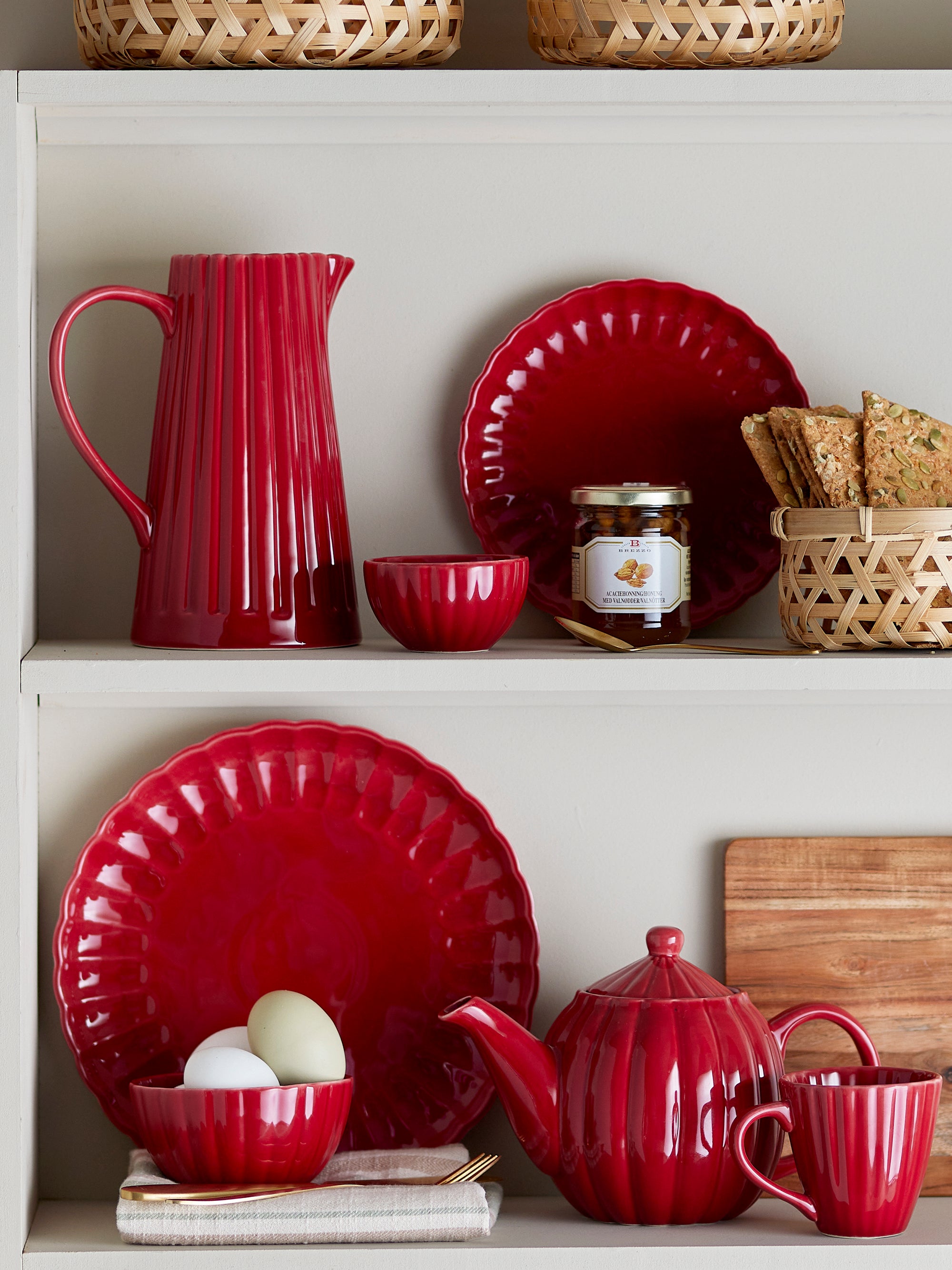 Bloomingville Latina Tekanna, Röd, Stengods