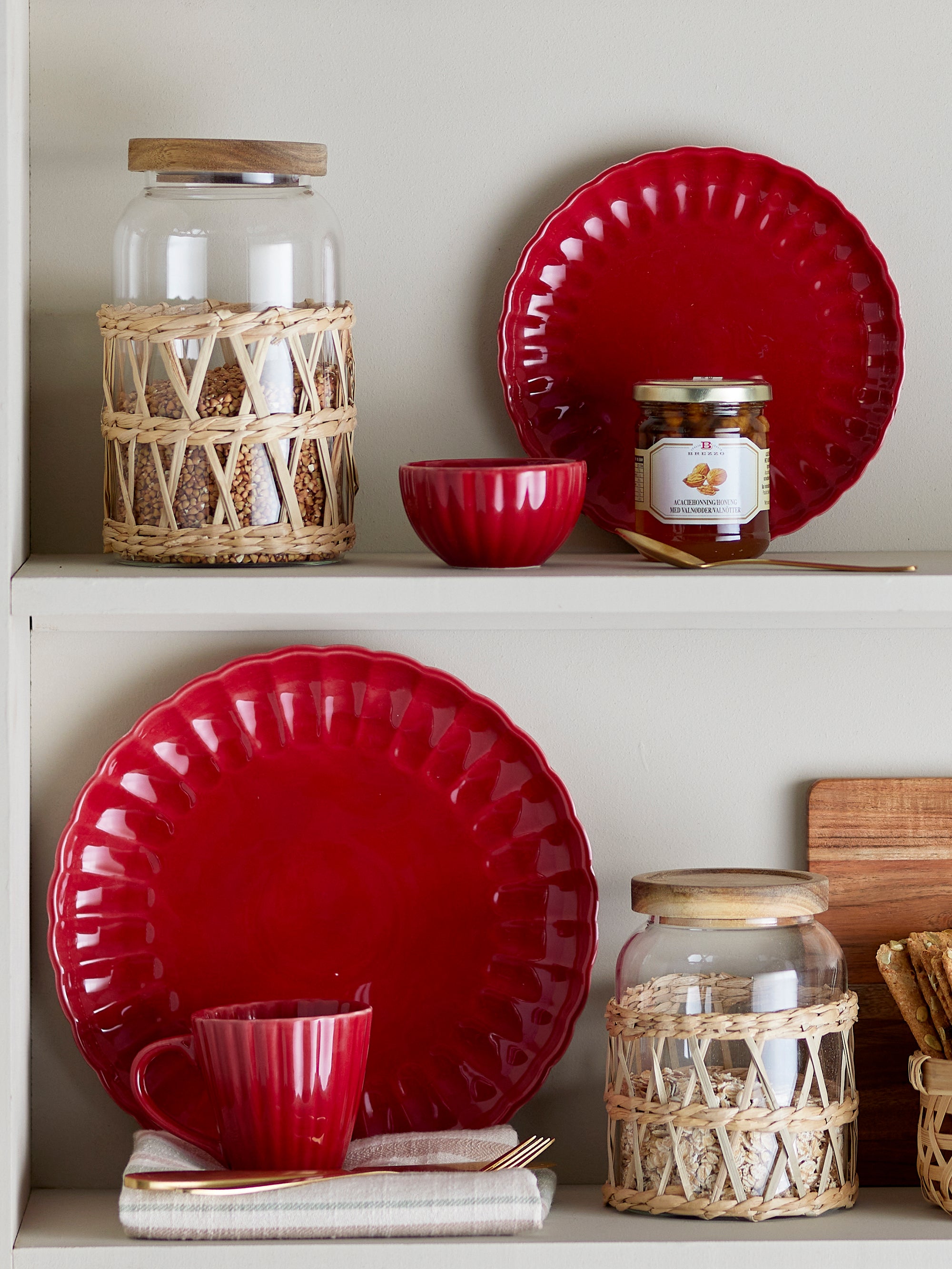 Bloomingville Latina Skål, Röd, Stengods