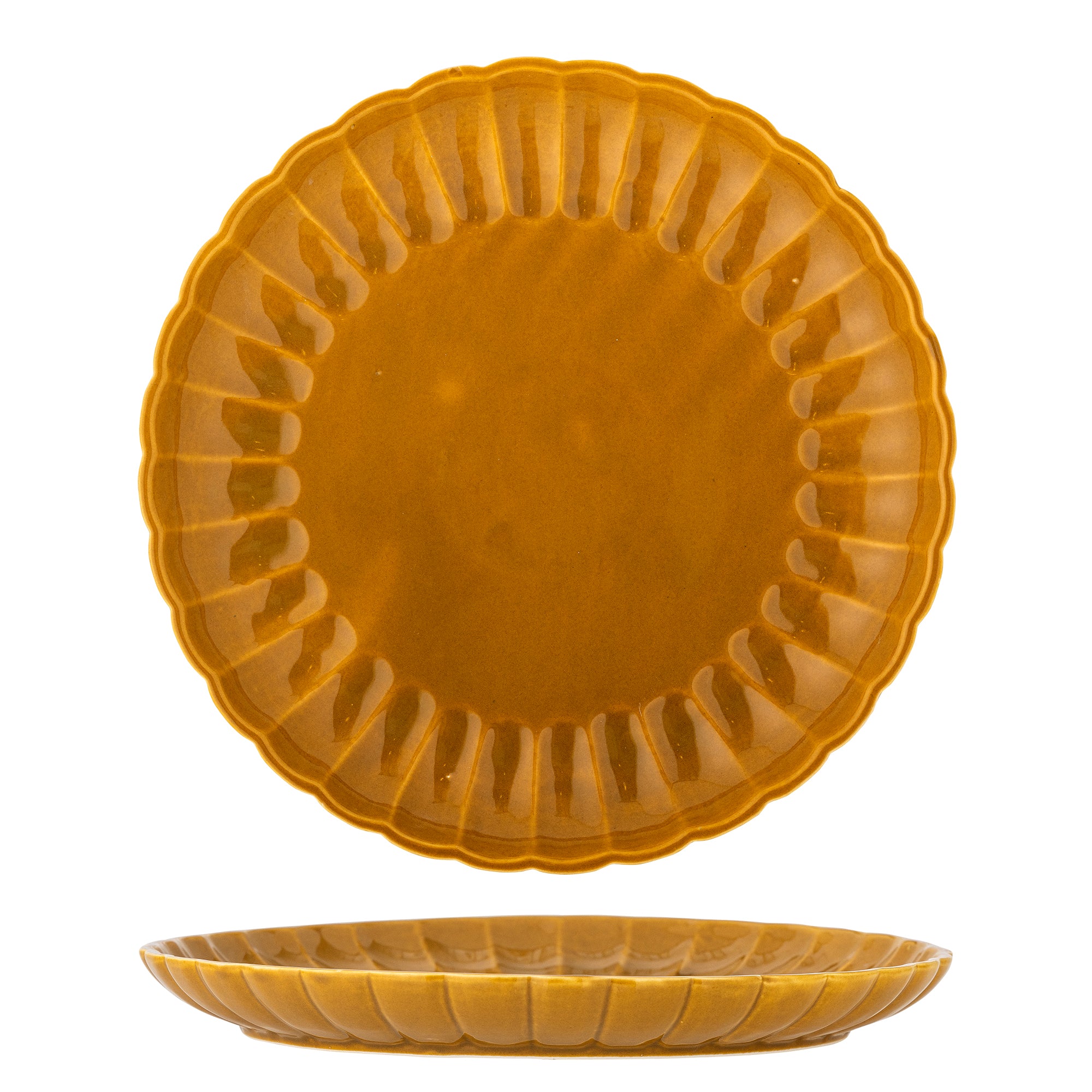 Bloomingville Latina Tallrik, Gul, Stengods