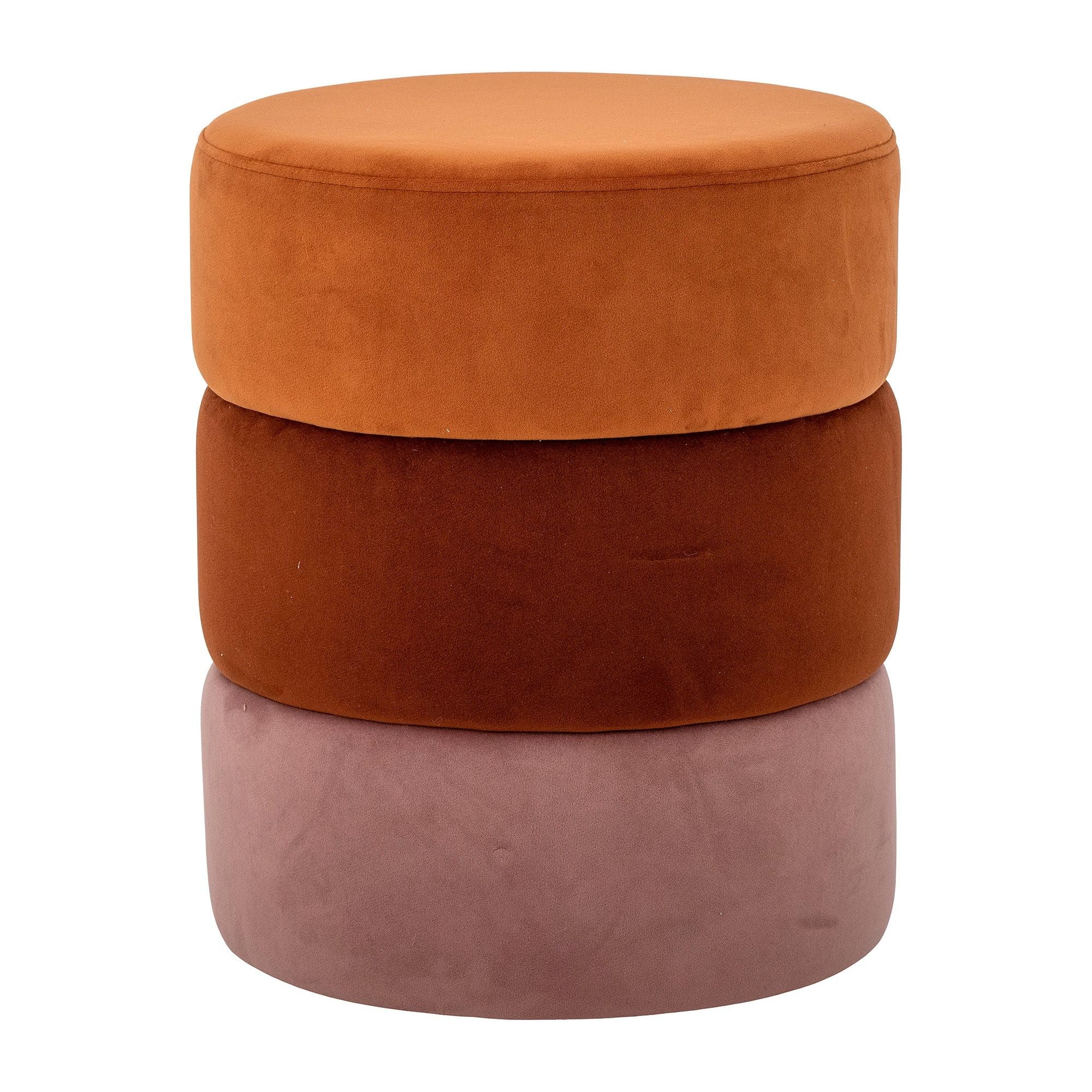 Bloomingville Bilbao Sittpuff, Orange, Polyester