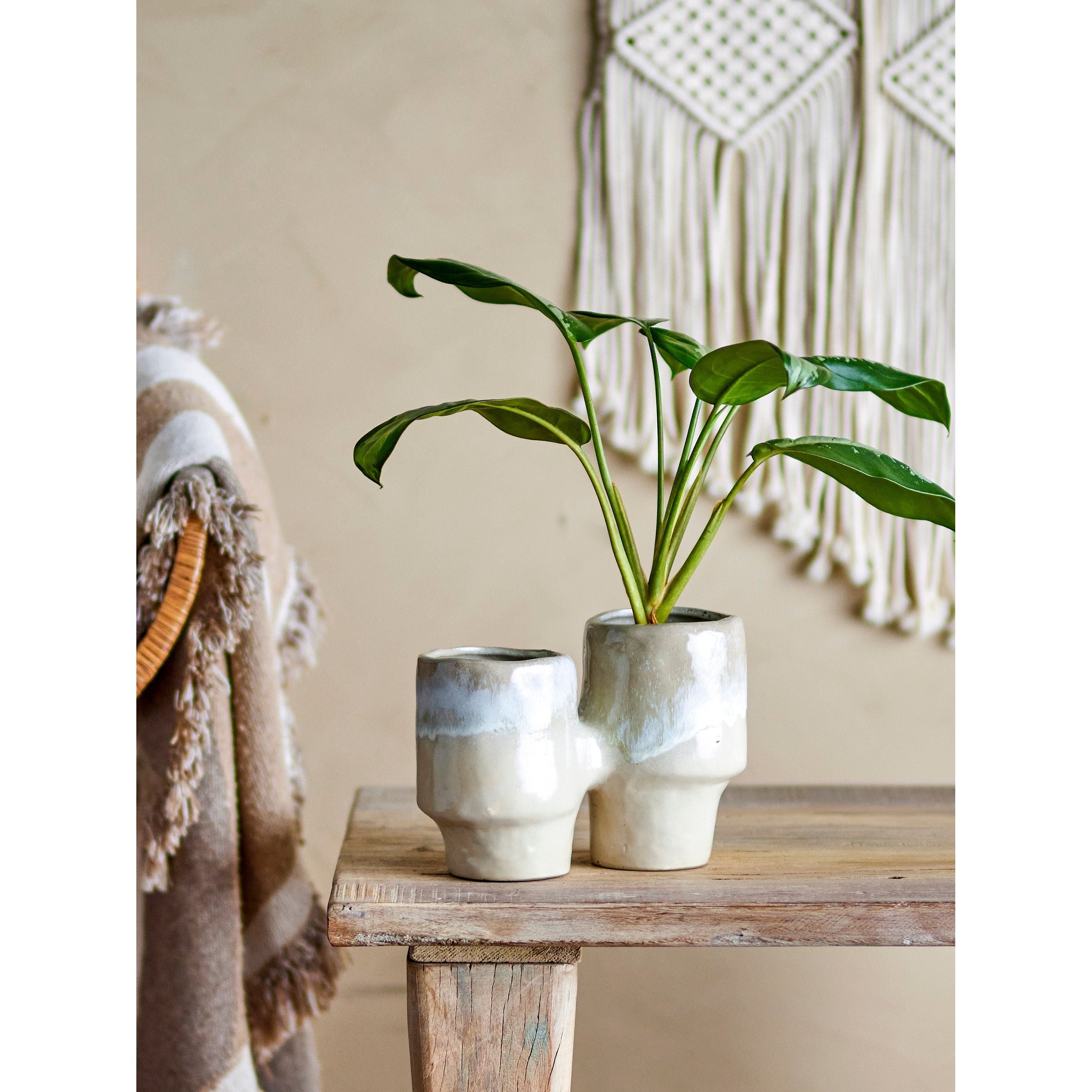 Bloomingville Maiak Blomkruka, Brun, Stengods