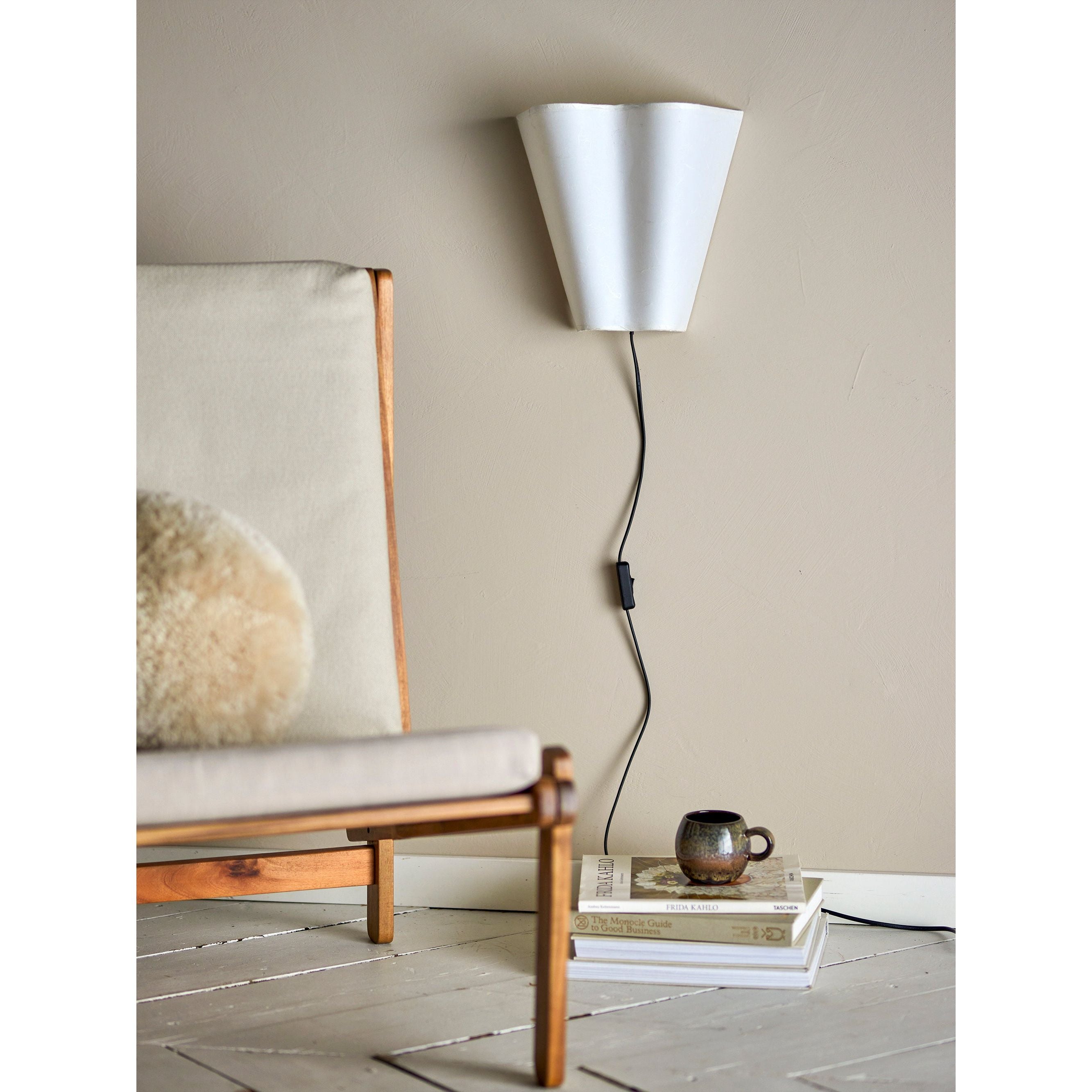 Bloomingville Janese Vägglampa, Vit, Papper