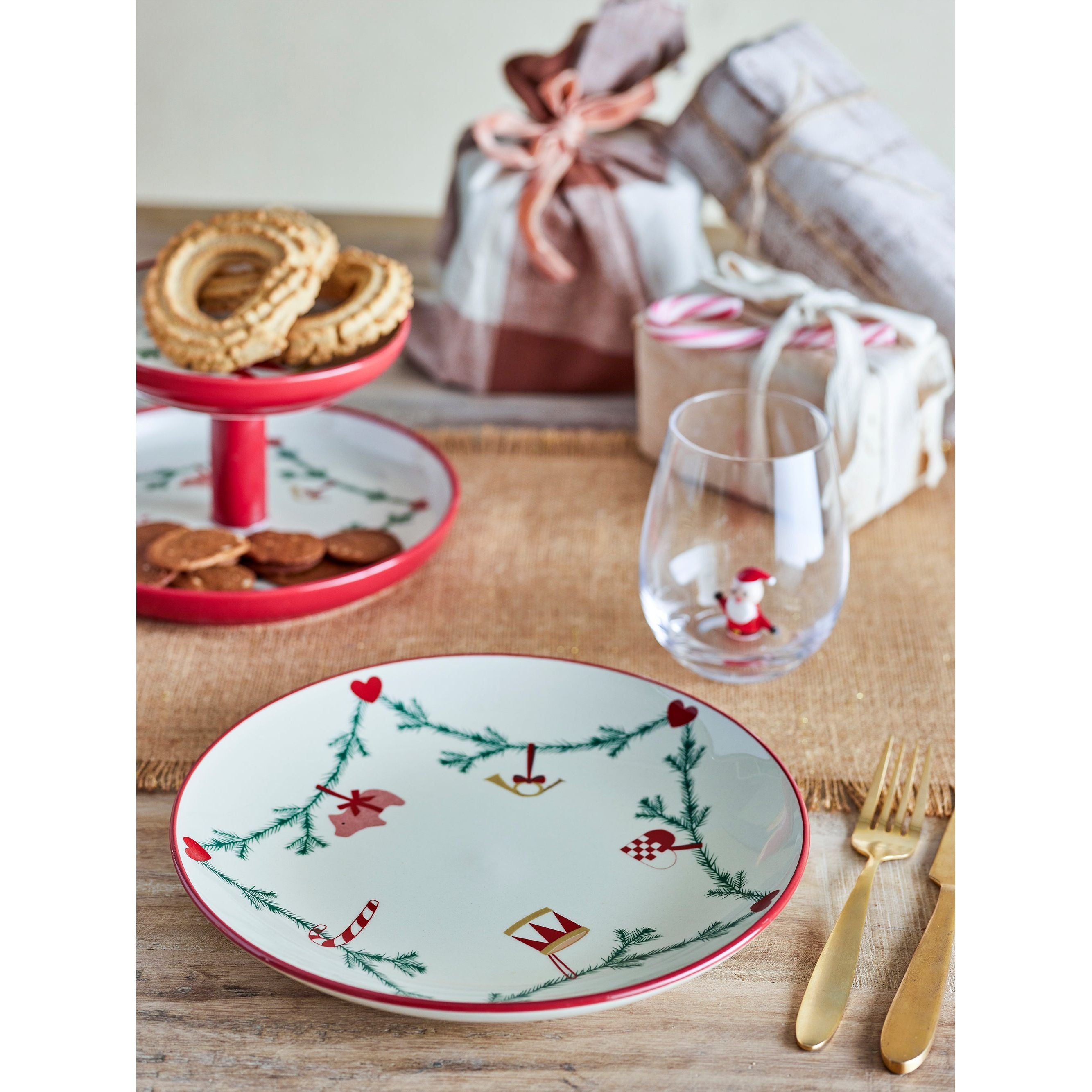 Bloomingville Yule Tallrik, Natur, Stengods