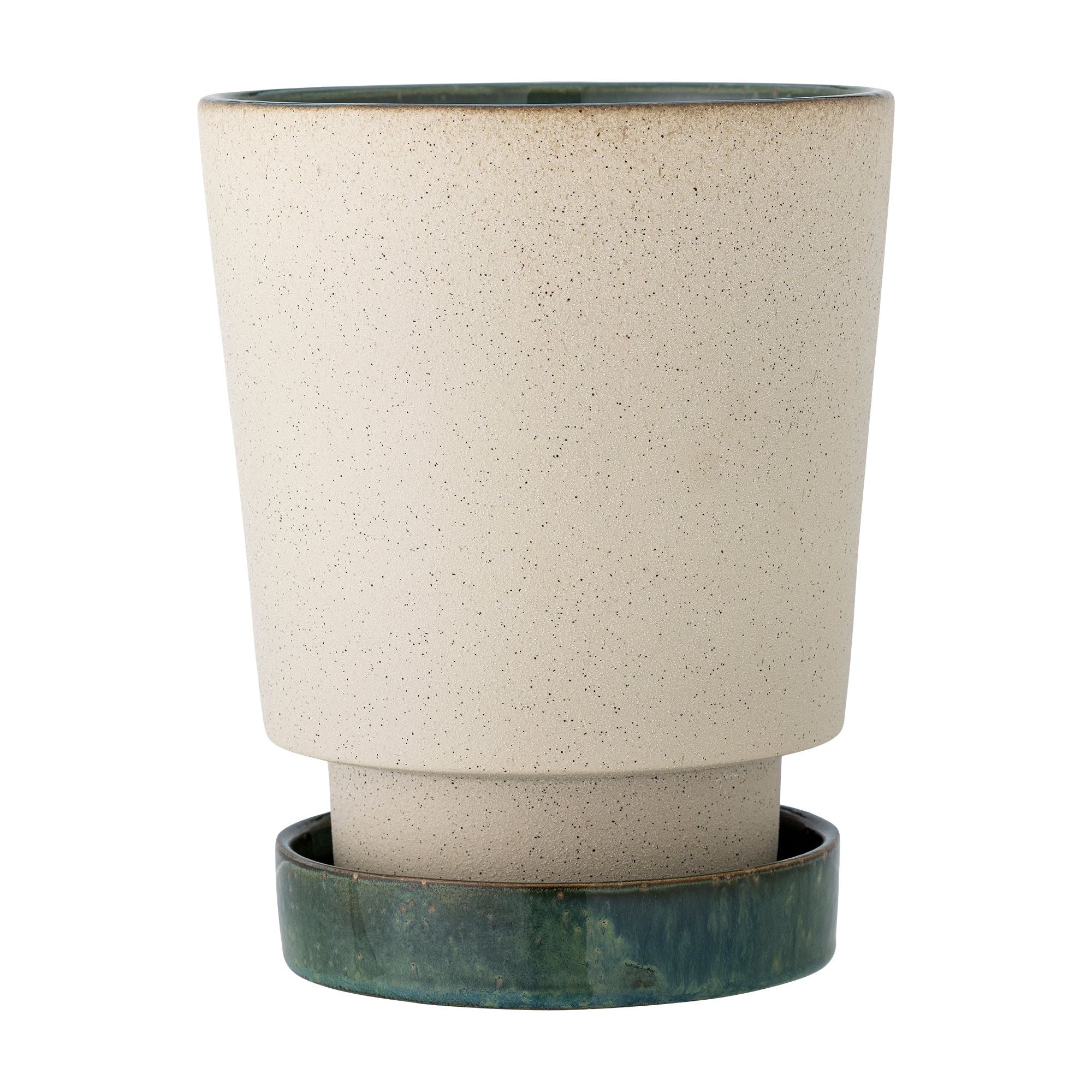 Bloomingville Idril Blomkruka med Fat, Natur, Stengods