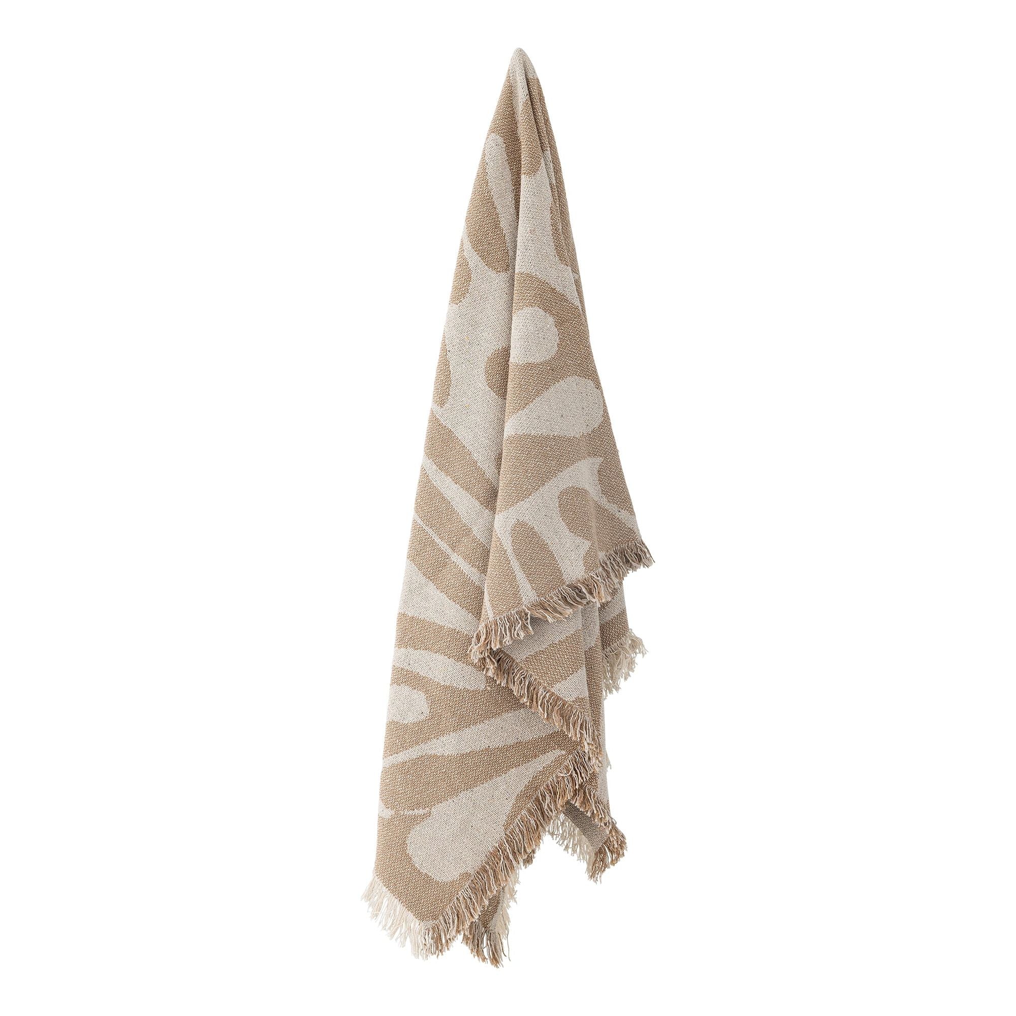 Bloomingville Alk Pläd, Brun, Återvunnen Bomull