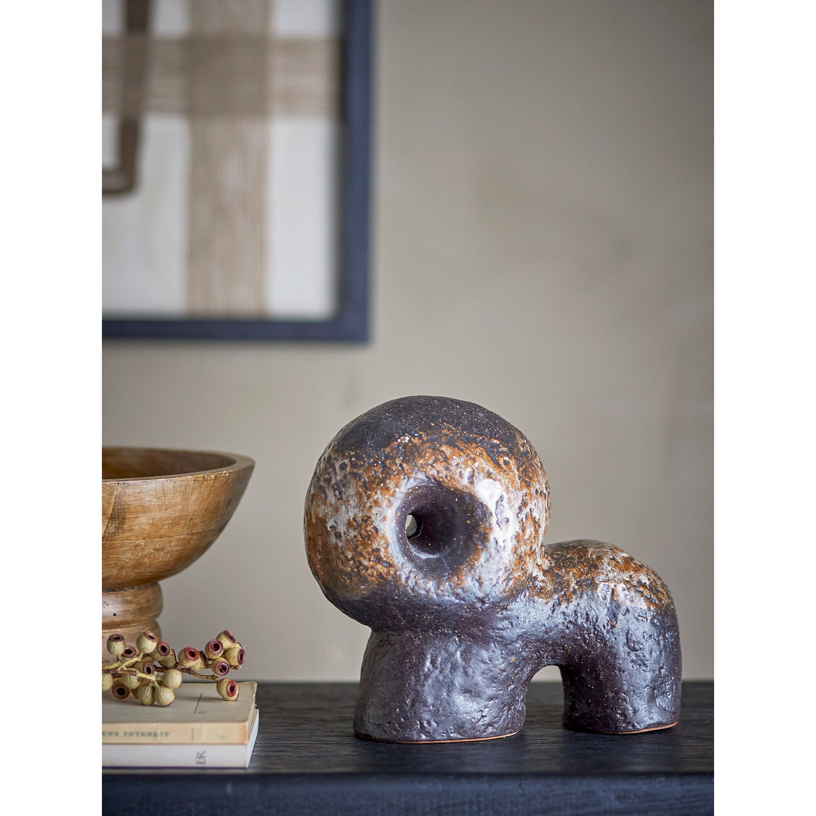 Bloomingville Bobby Deco, Svart, Stengods