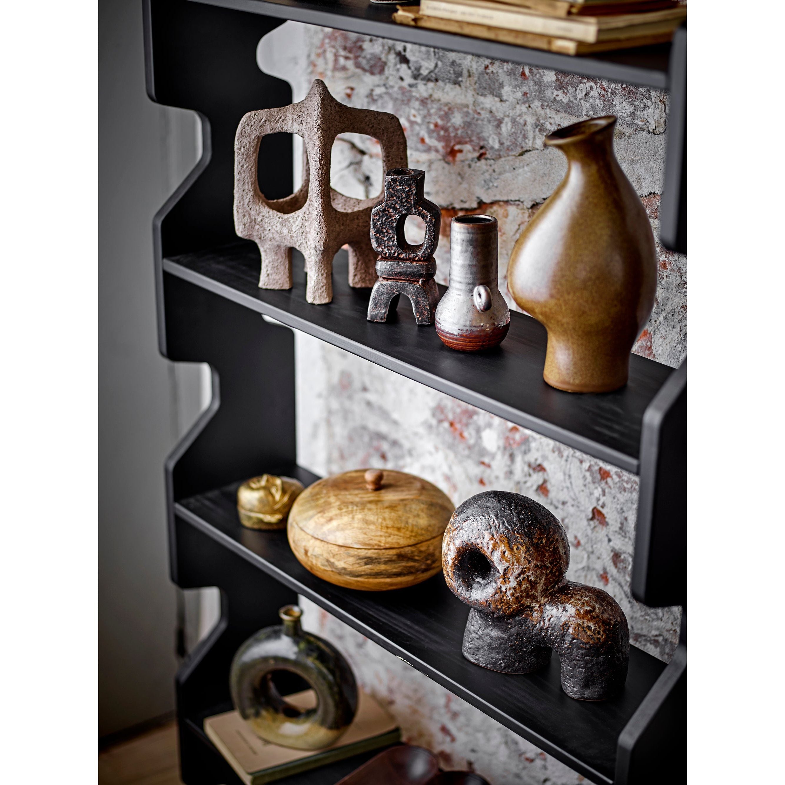 Bloomingville Bobby Deco, Svart, Stengods