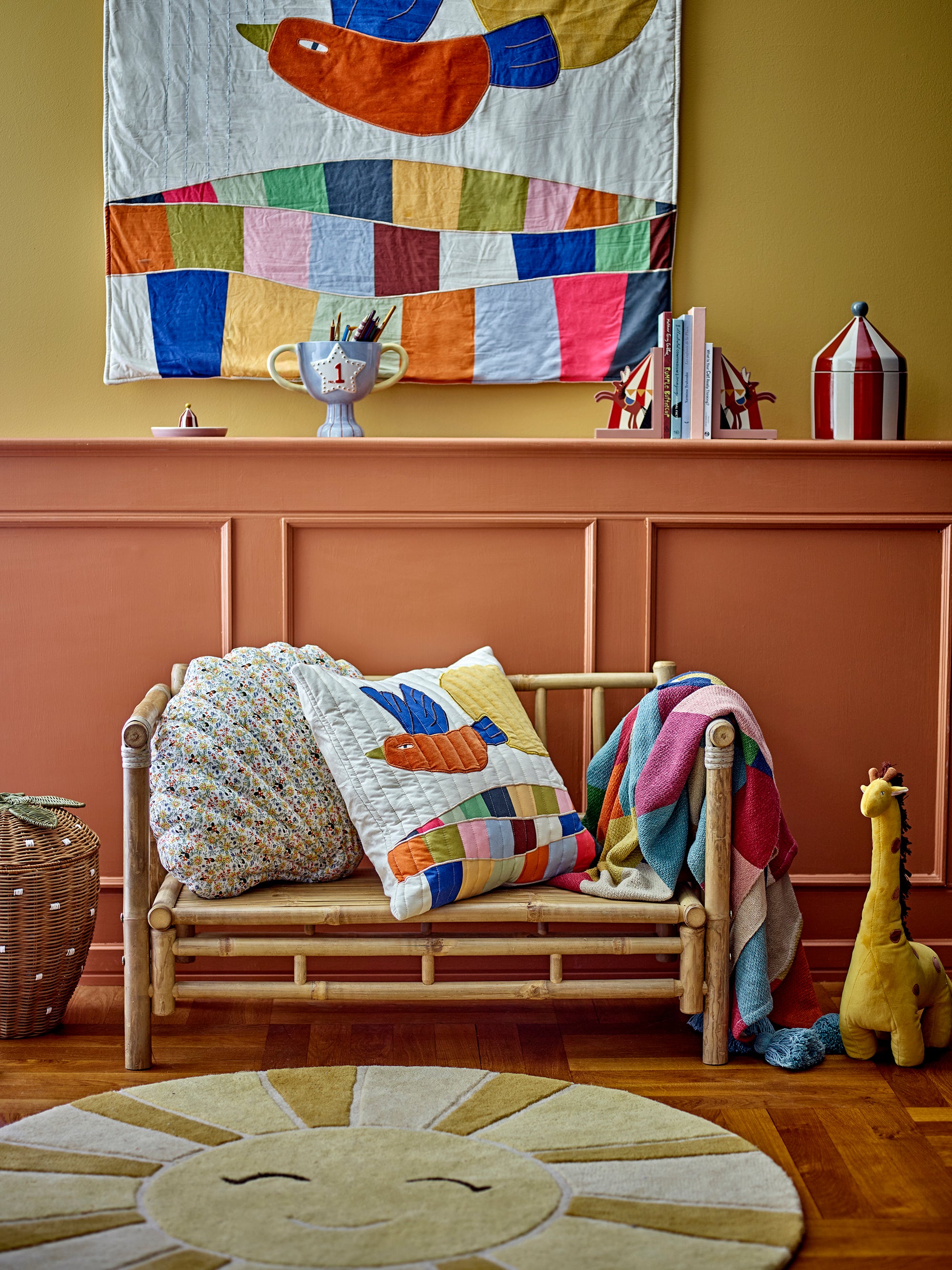 Bloomingville Mini Colorine Väggdekoration, Natur, Bomull