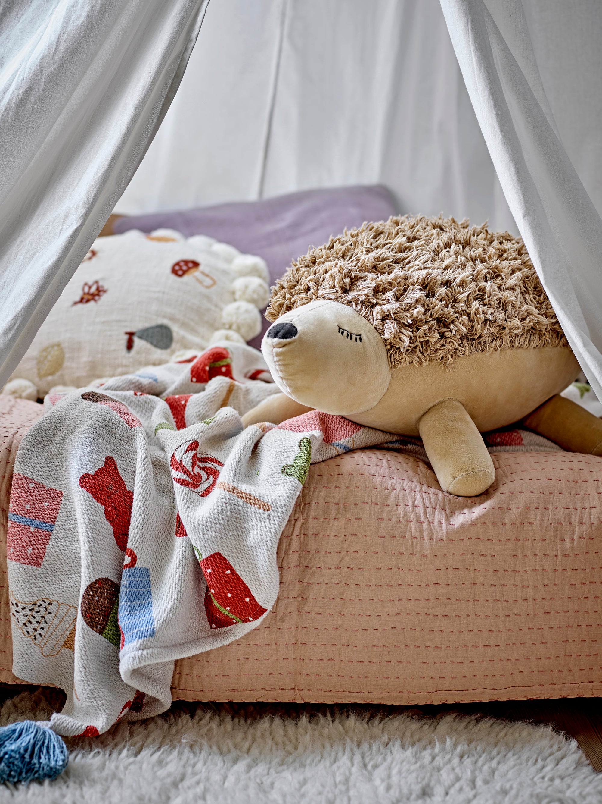 Bloomingville Mini Sweets Pläd, Multi, Återvunnen Bomull