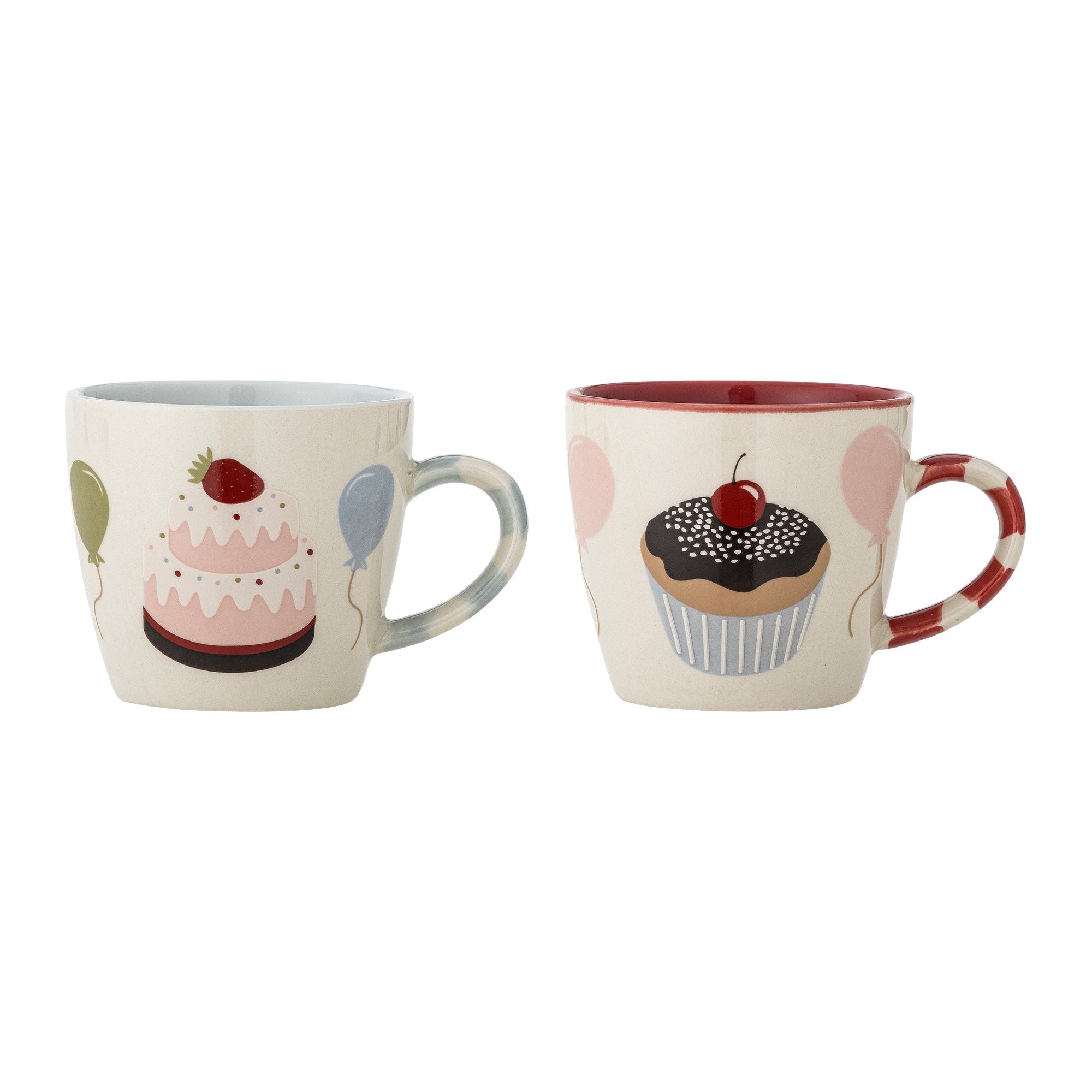 Bloomingville Mini Darby Muggar, Röd, Stengods